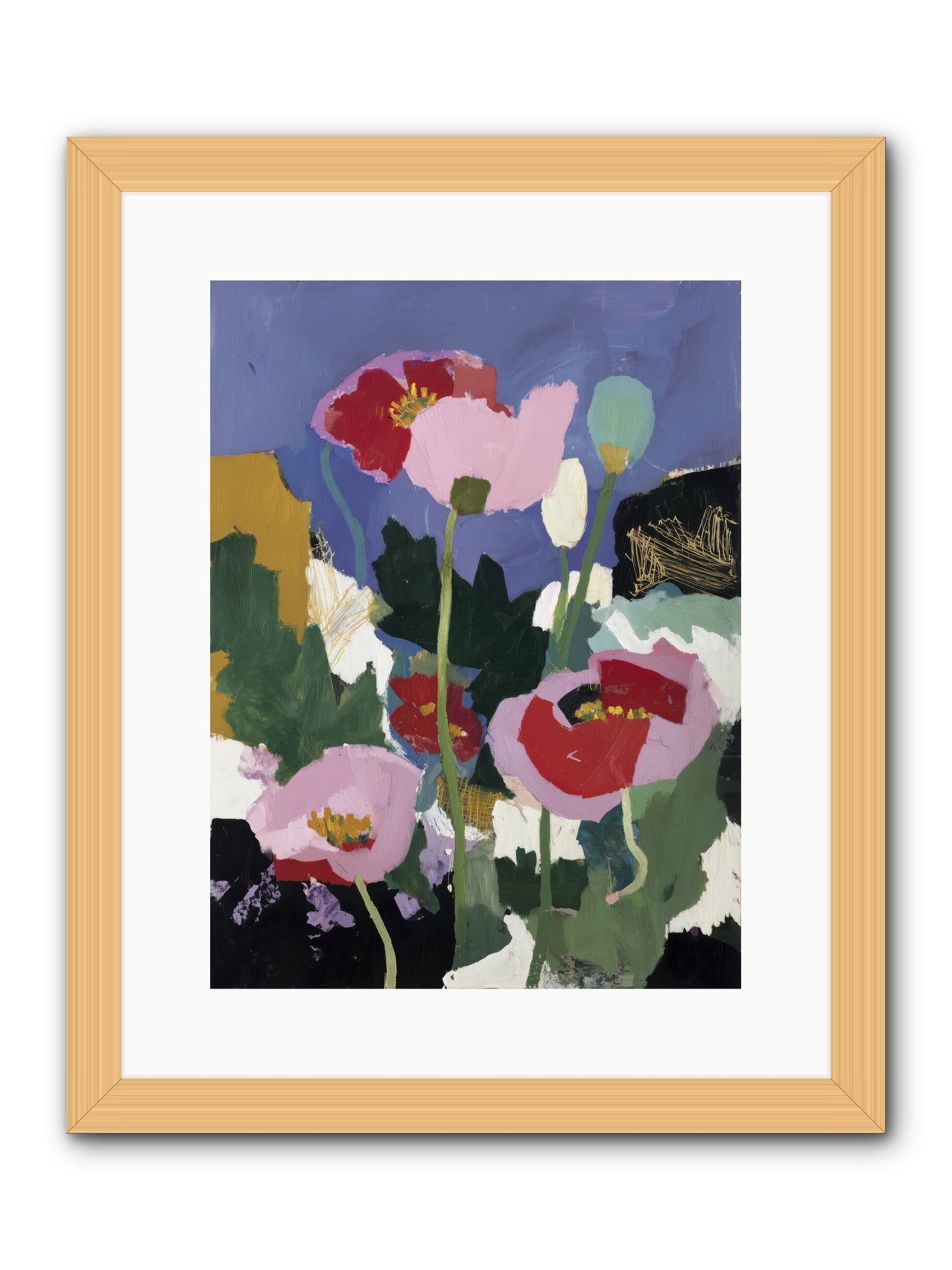 Quiet Mosaic -- Framed Print - Natural 12x16