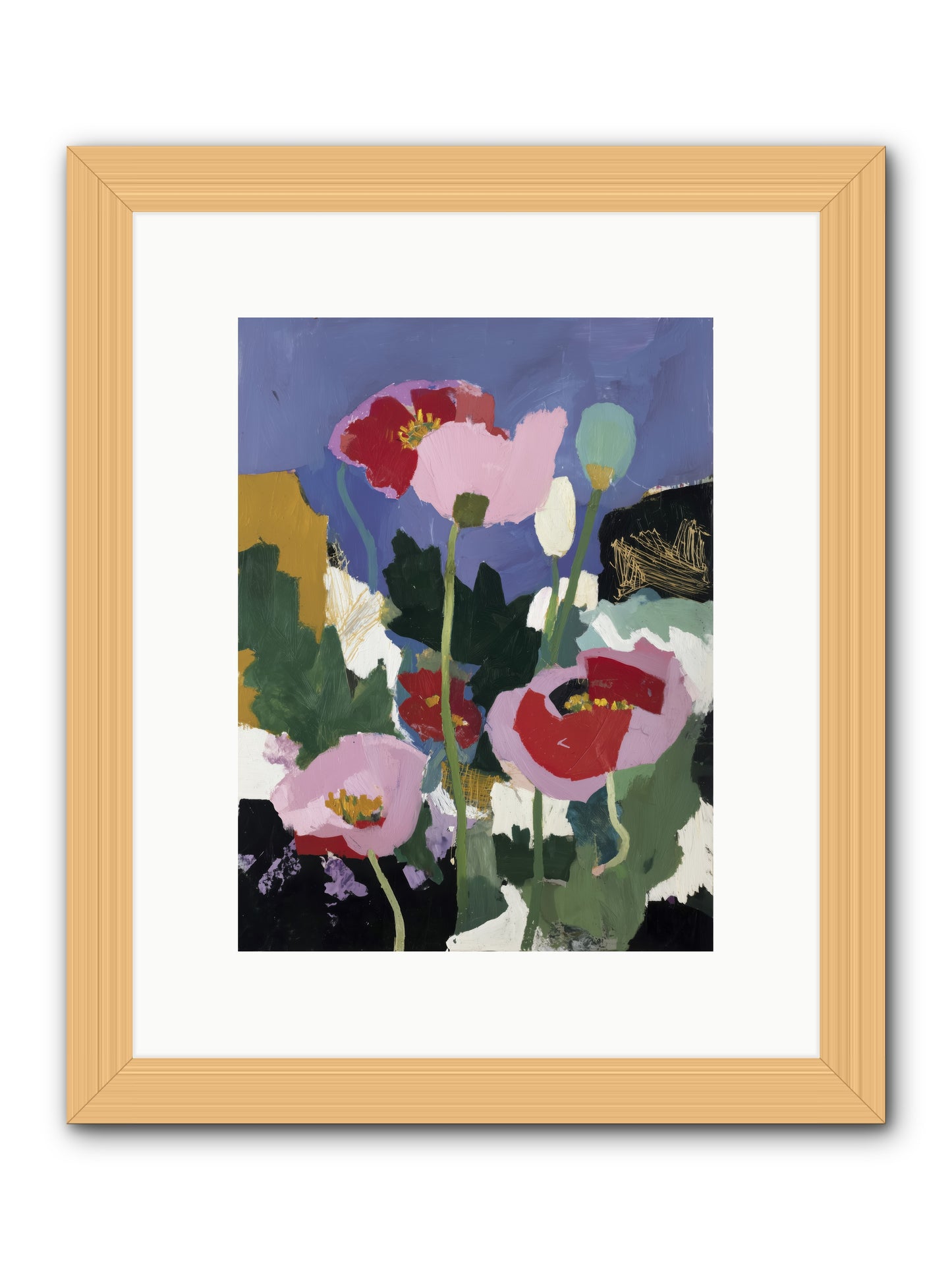 Quiet Mosaic -- Framed Print - Natural 9x12