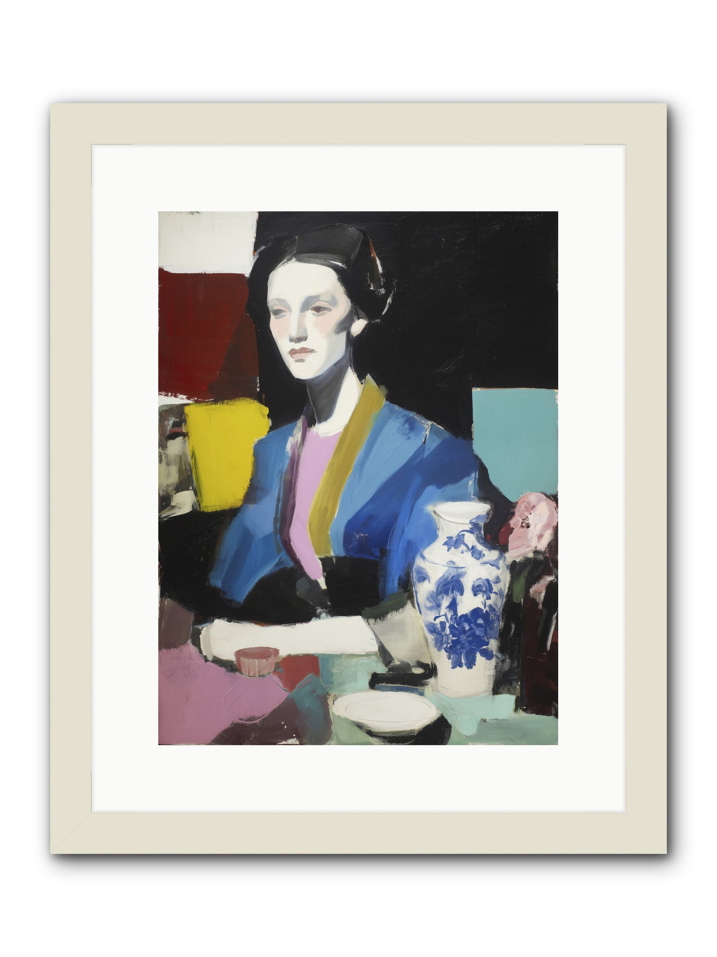 Quiet Party Royalty -- Framed Print - White 12x16
