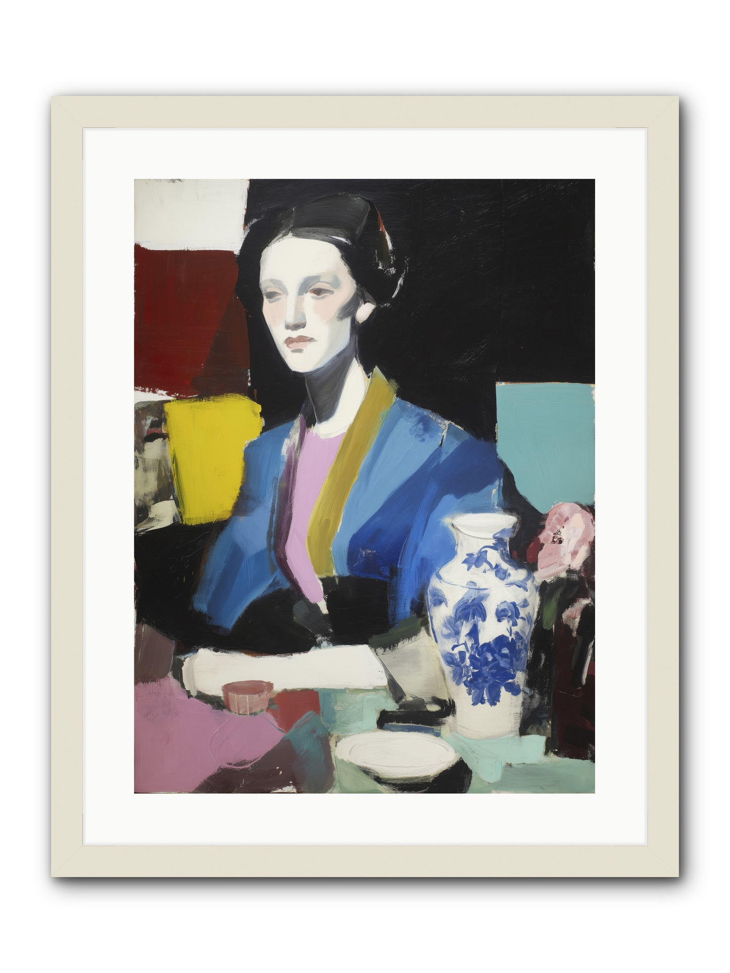 Quiet Party Royalty -- Framed Print - White 18x24