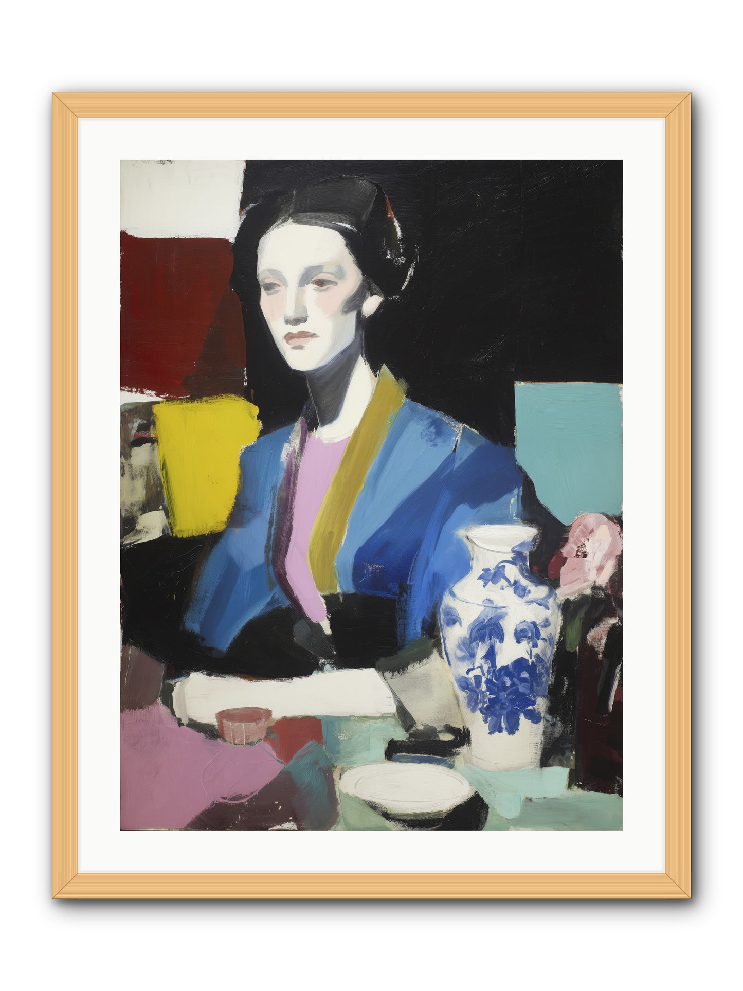 Quiet Party Royalty -- Framed Print - Natural 24x32