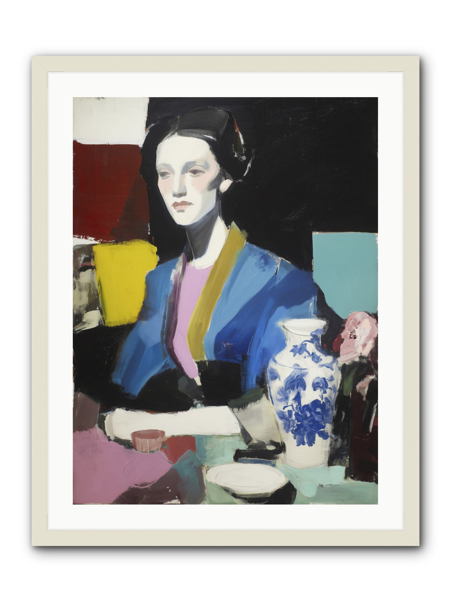 Quiet Party Royalty -- Framed Print - White 24x32