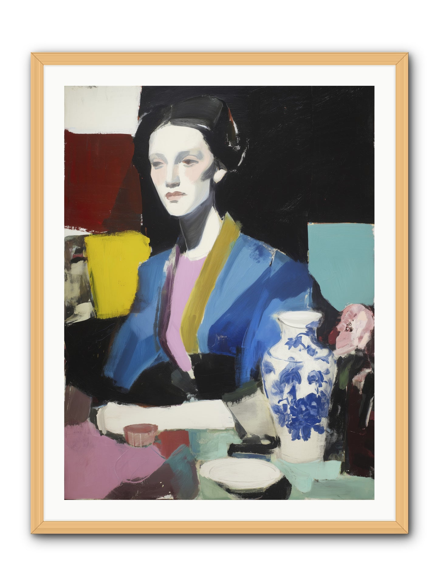 Quiet Party Royalty -- Framed Print - Natural 30x40
