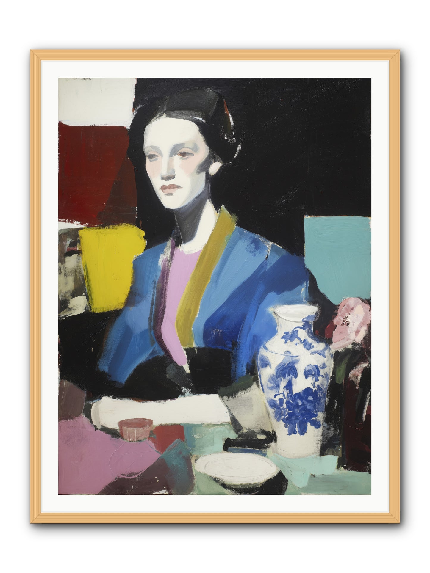 Quiet Party Royalty -- Framed Print - Natural 36x48