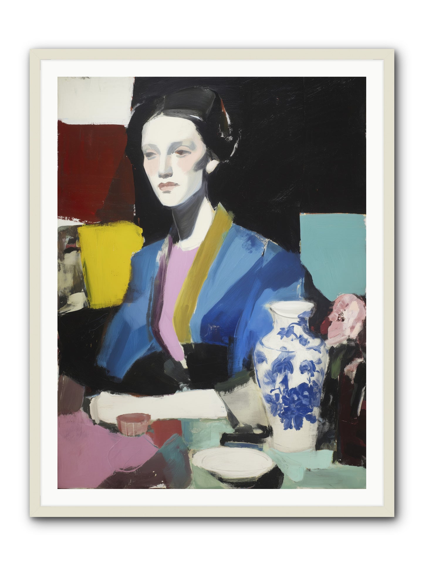 Quiet Party Royalty -- Framed Print - White 36x48