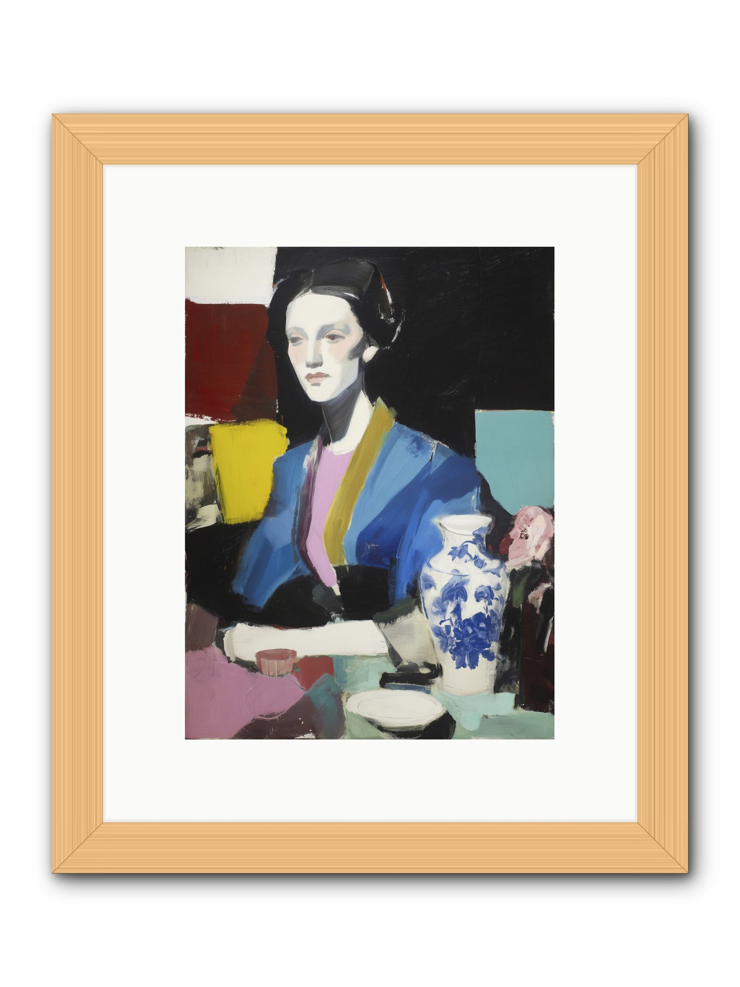 Quiet Party Royalty -- Framed Print - Natural 9x12