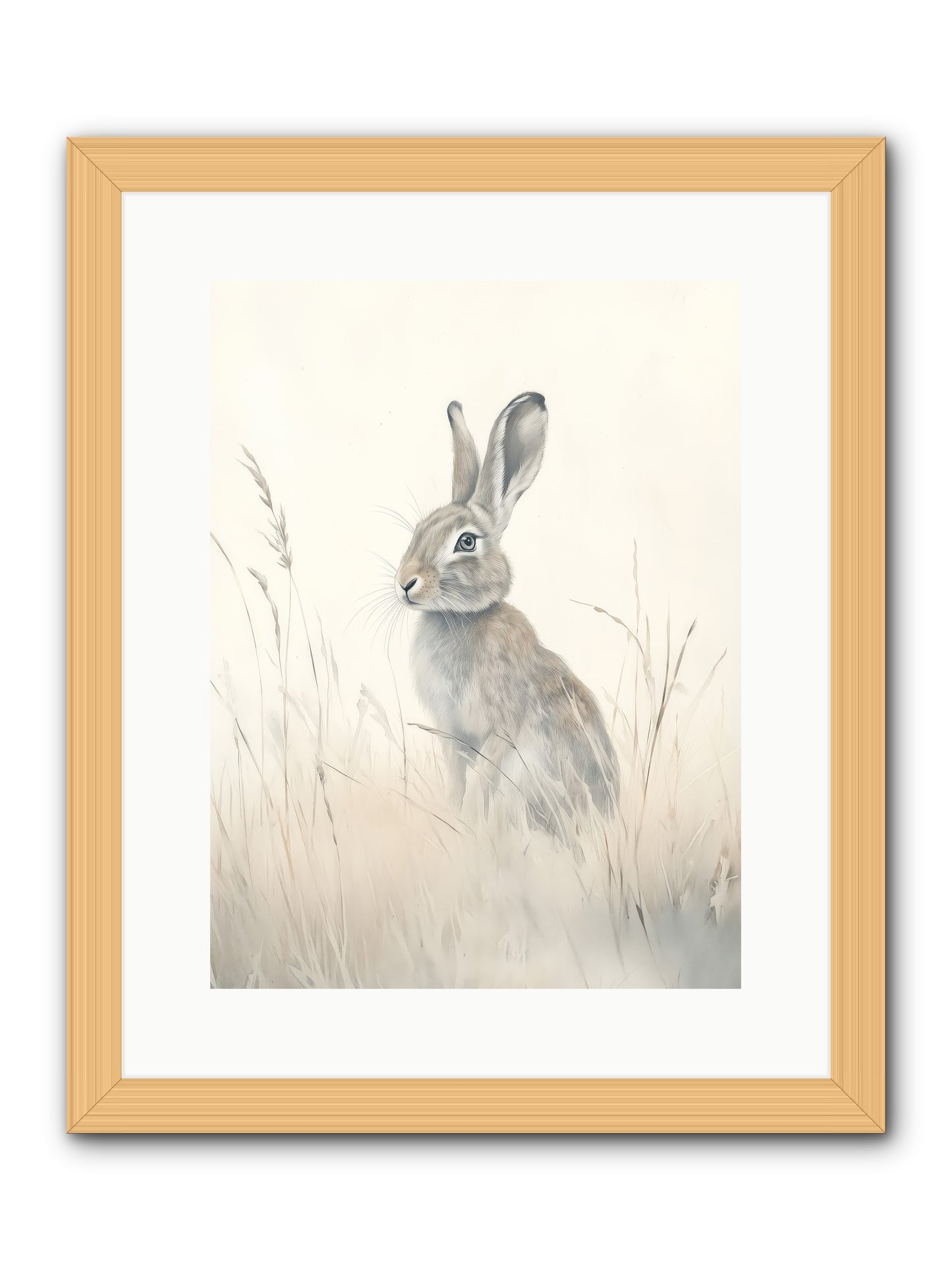 Quiet Visitor -- Framed Print - Natural 12x16