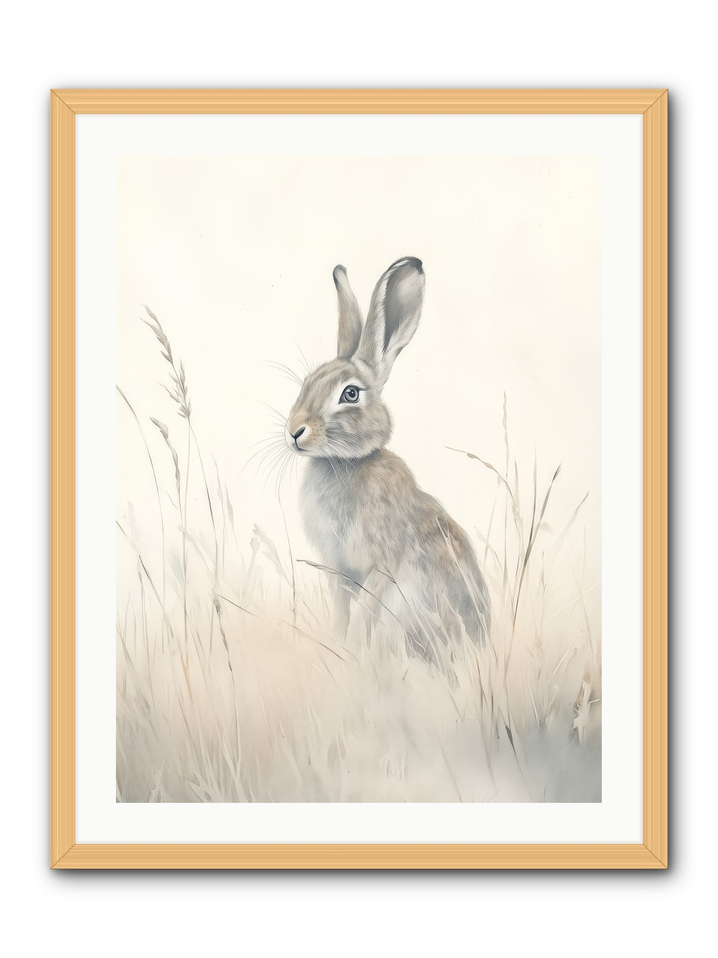 Quiet Visitor -- Framed Print - Natural 24x32