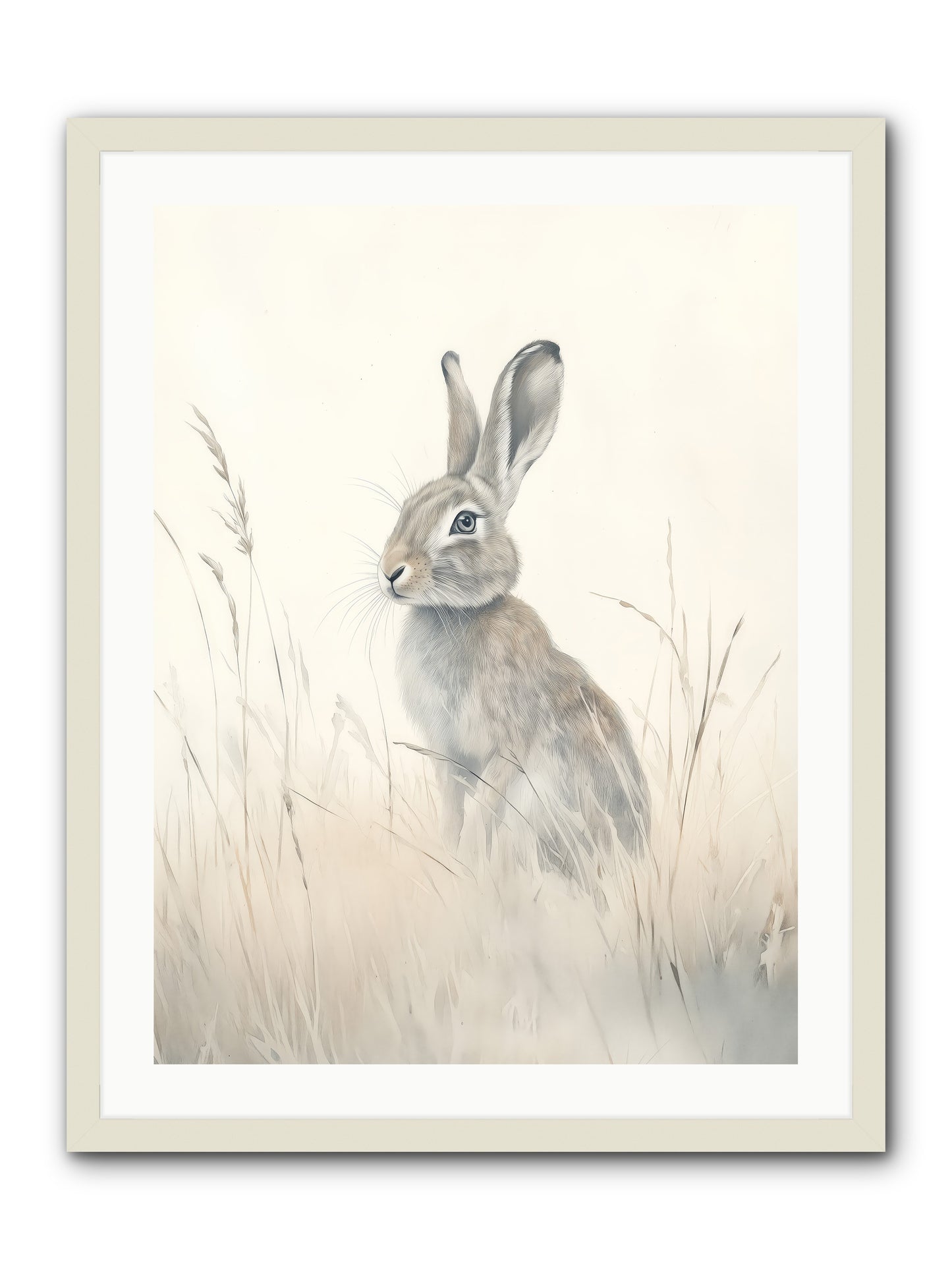 Quiet Visitor -- Framed Print - White 24x32