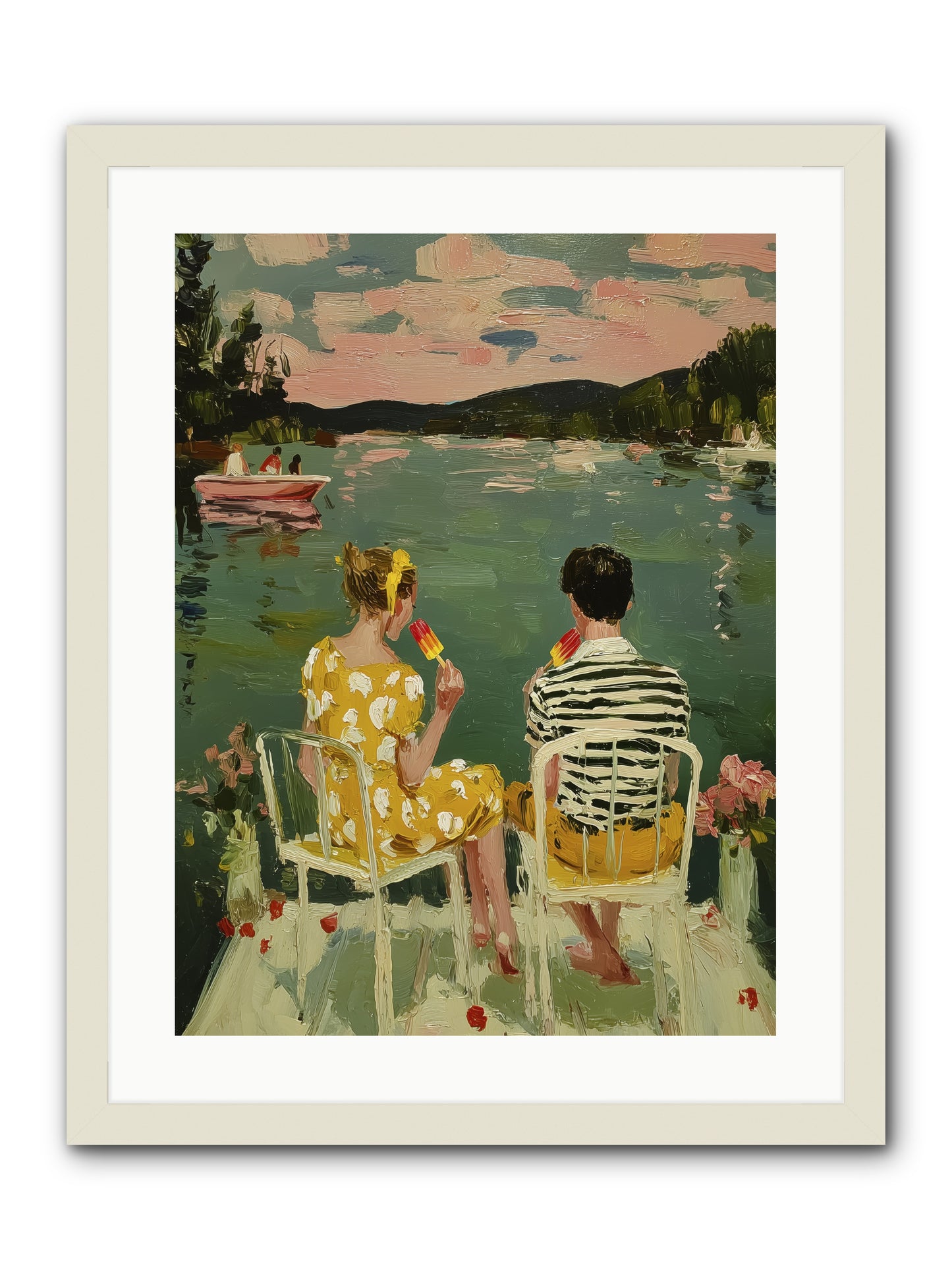 Quiet Waters -- Framed Print - White 18x24