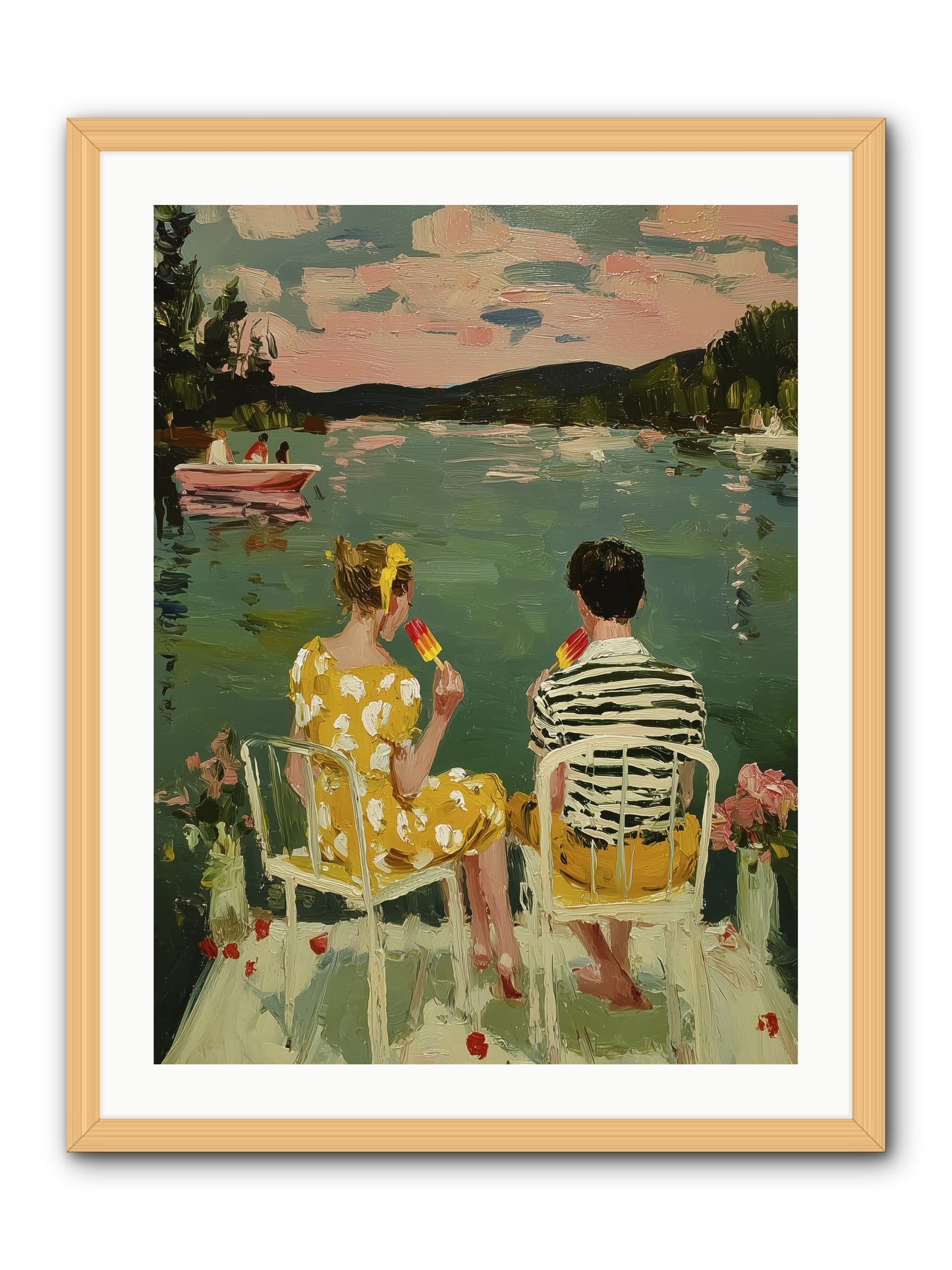 Quiet Waters -- Framed Print - Natural 24x32