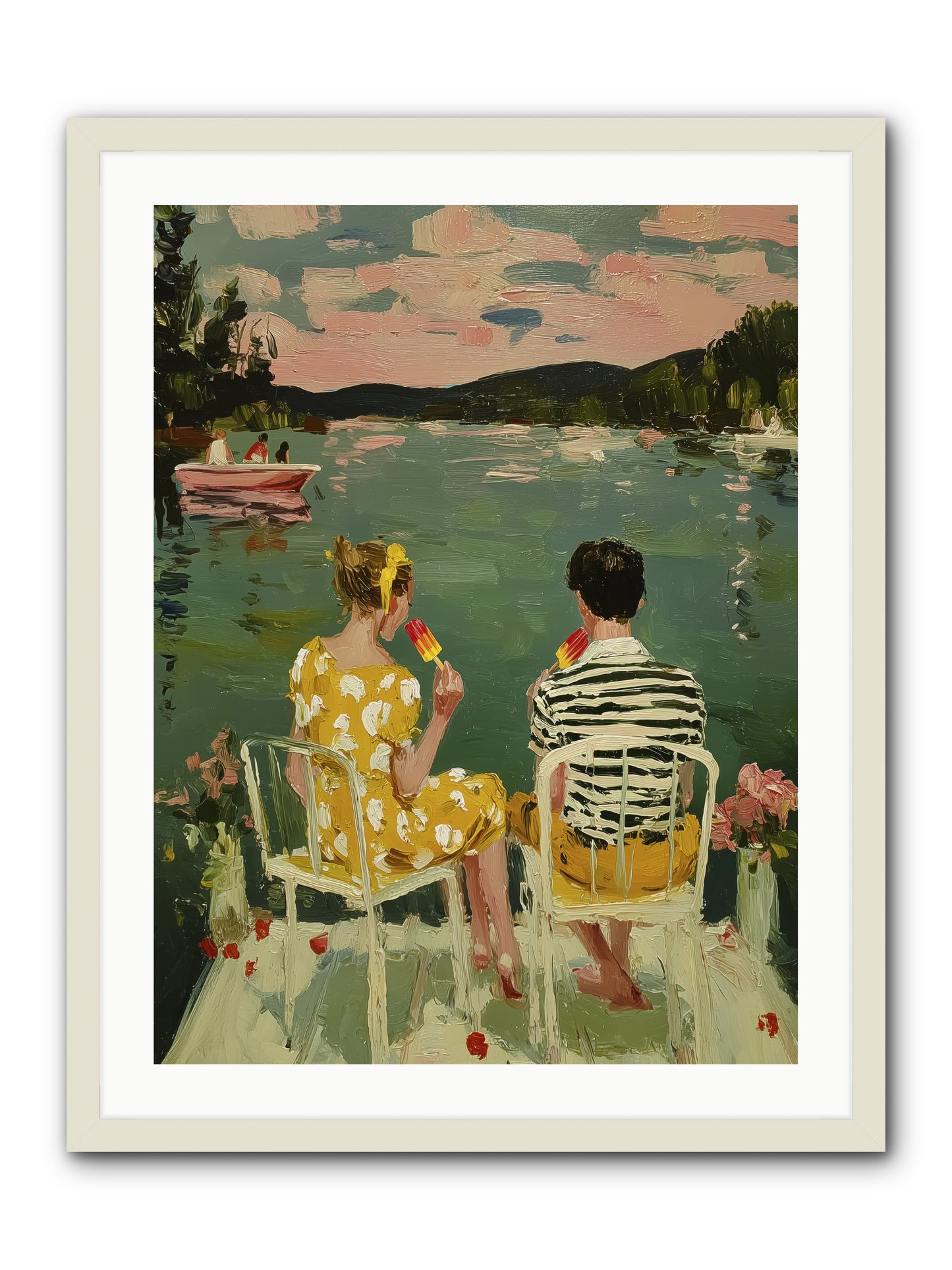 Quiet Waters -- Framed Print - White 24x32