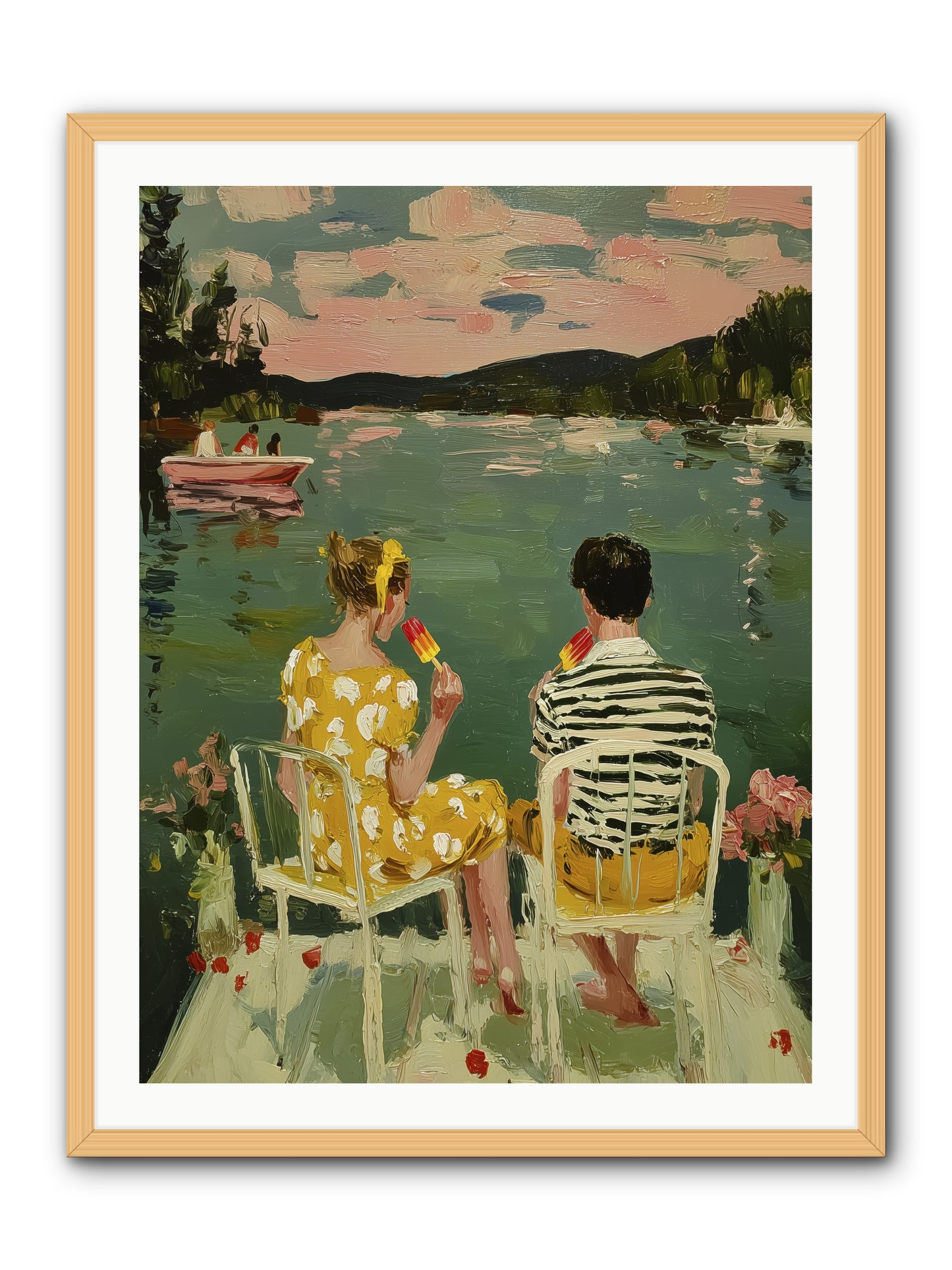 Quiet Waters -- Framed Print - Natural 30x40