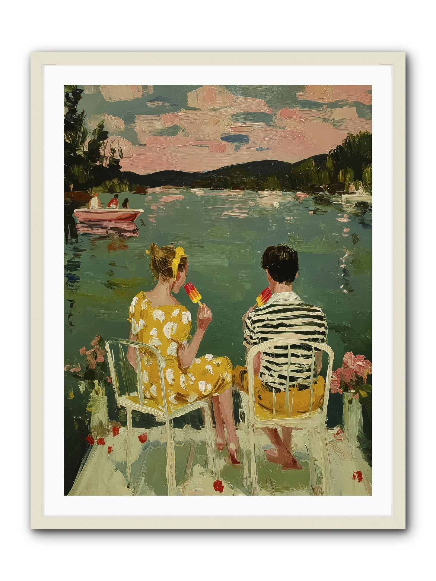 Quiet Waters -- Framed Print - White 30x40