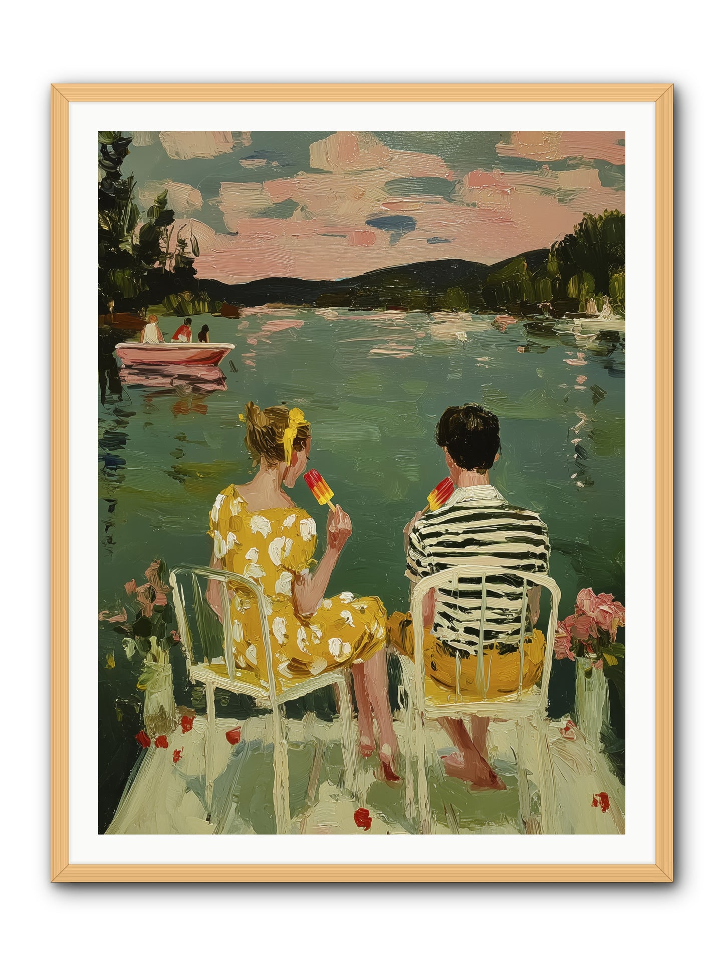 Quiet Waters -- Framed Print - Natural 36x48