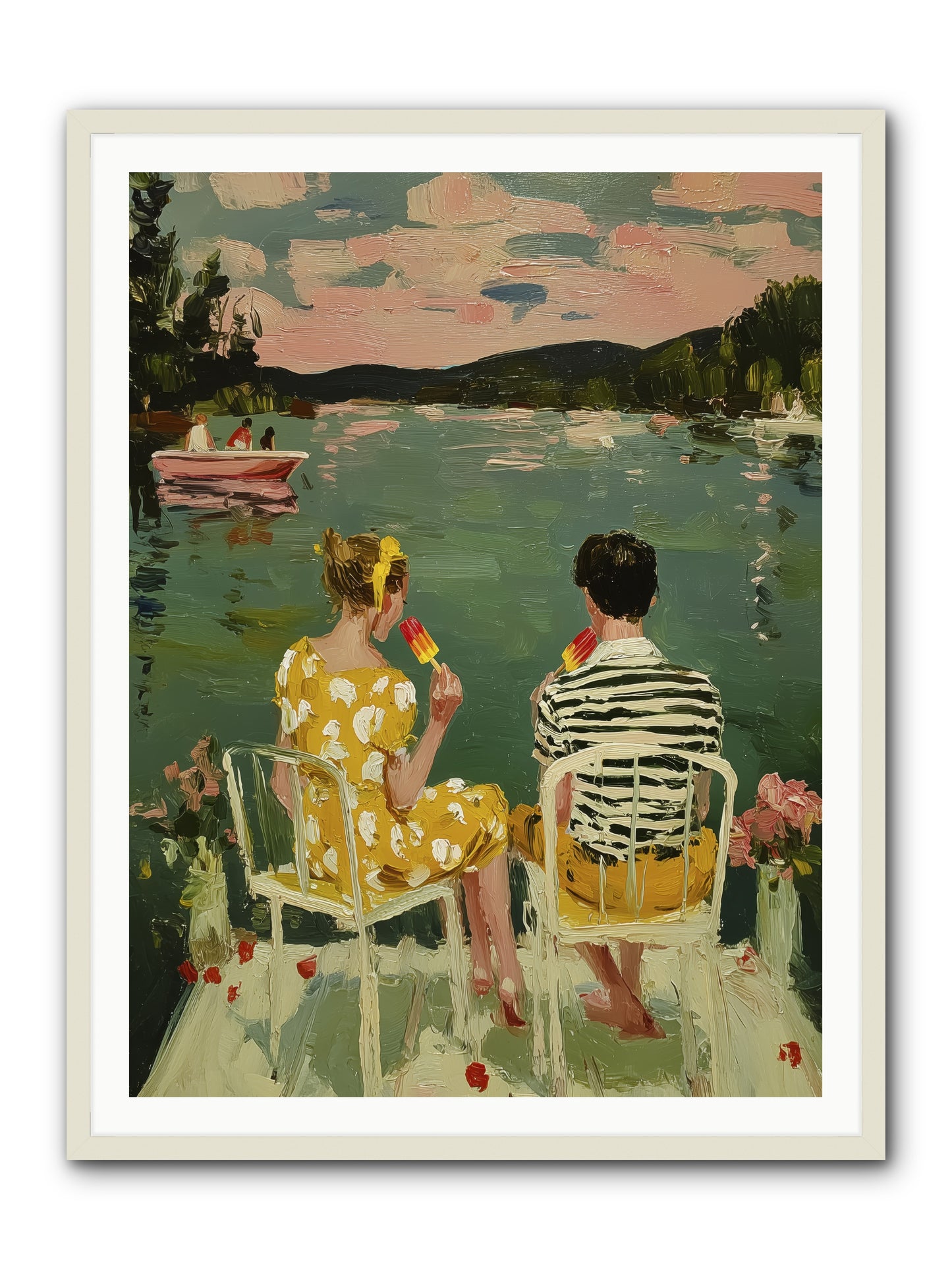 Quiet Waters -- Framed Print - White 36x48