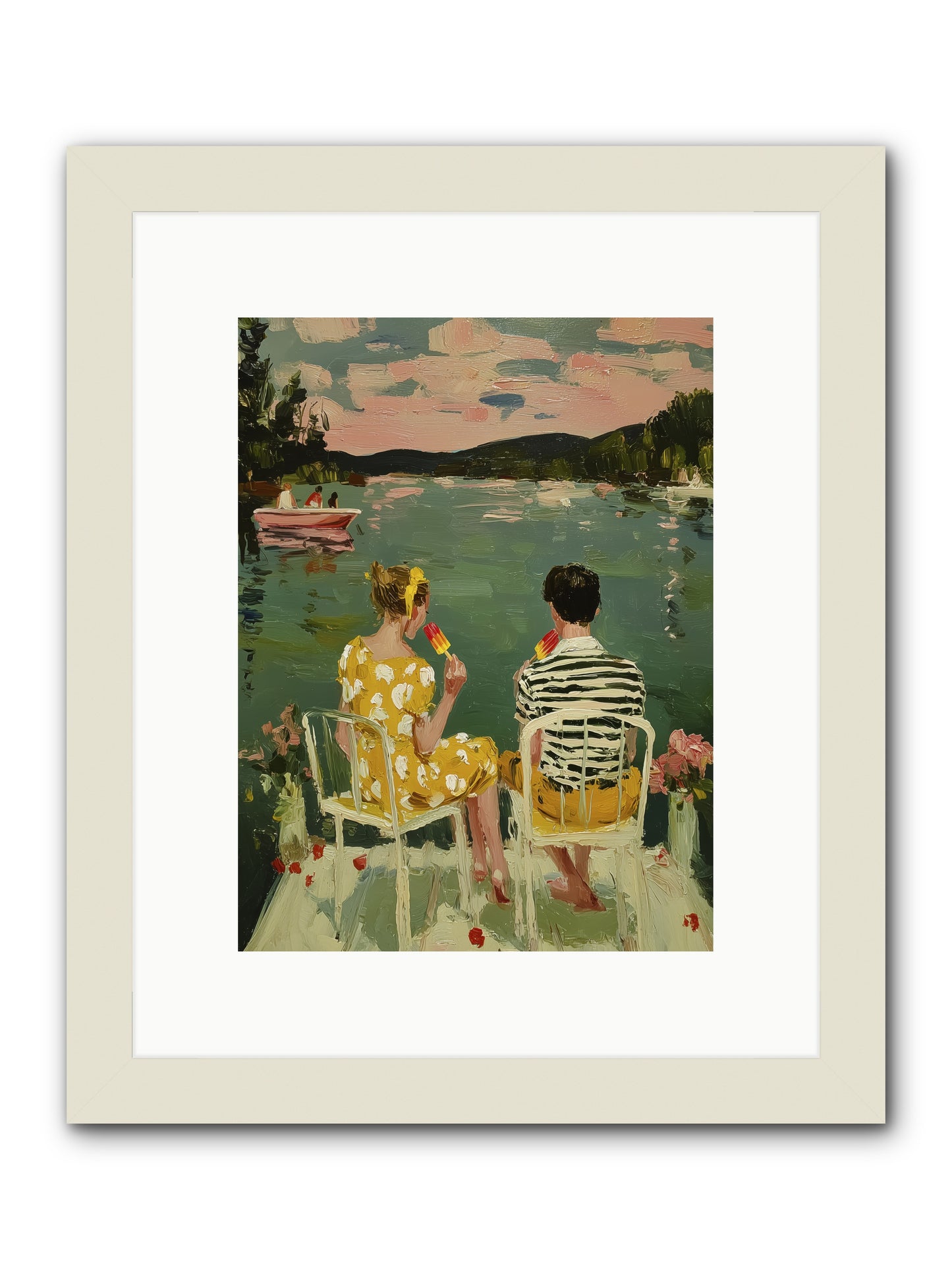 Quiet Waters -- Framed Print - White 9x12