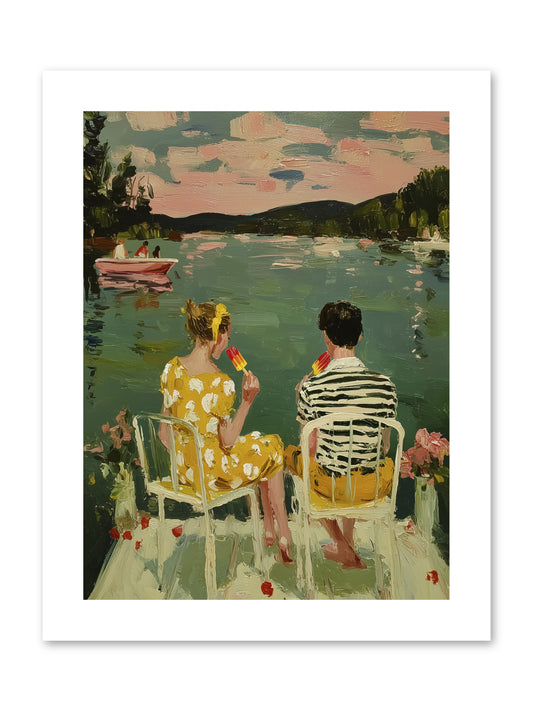 Quiet Waters -- Paper Print 9x12