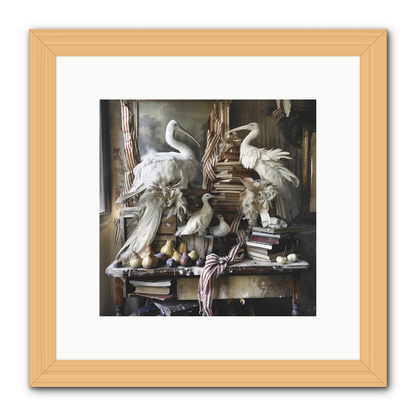 Quills Of Enchanted Epochs -- Framed Print - Natural 10x10