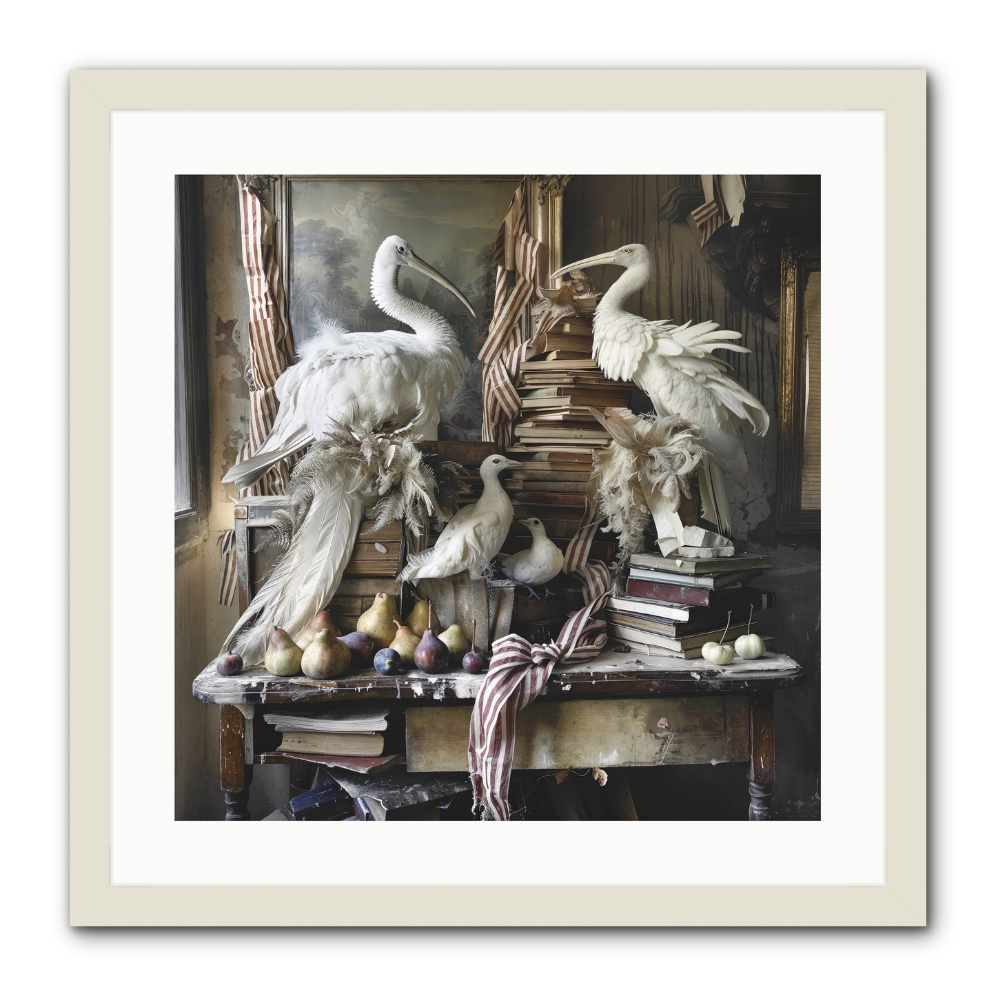 Quills Of Enchanted Epochs -- Framed Print - White 20x20