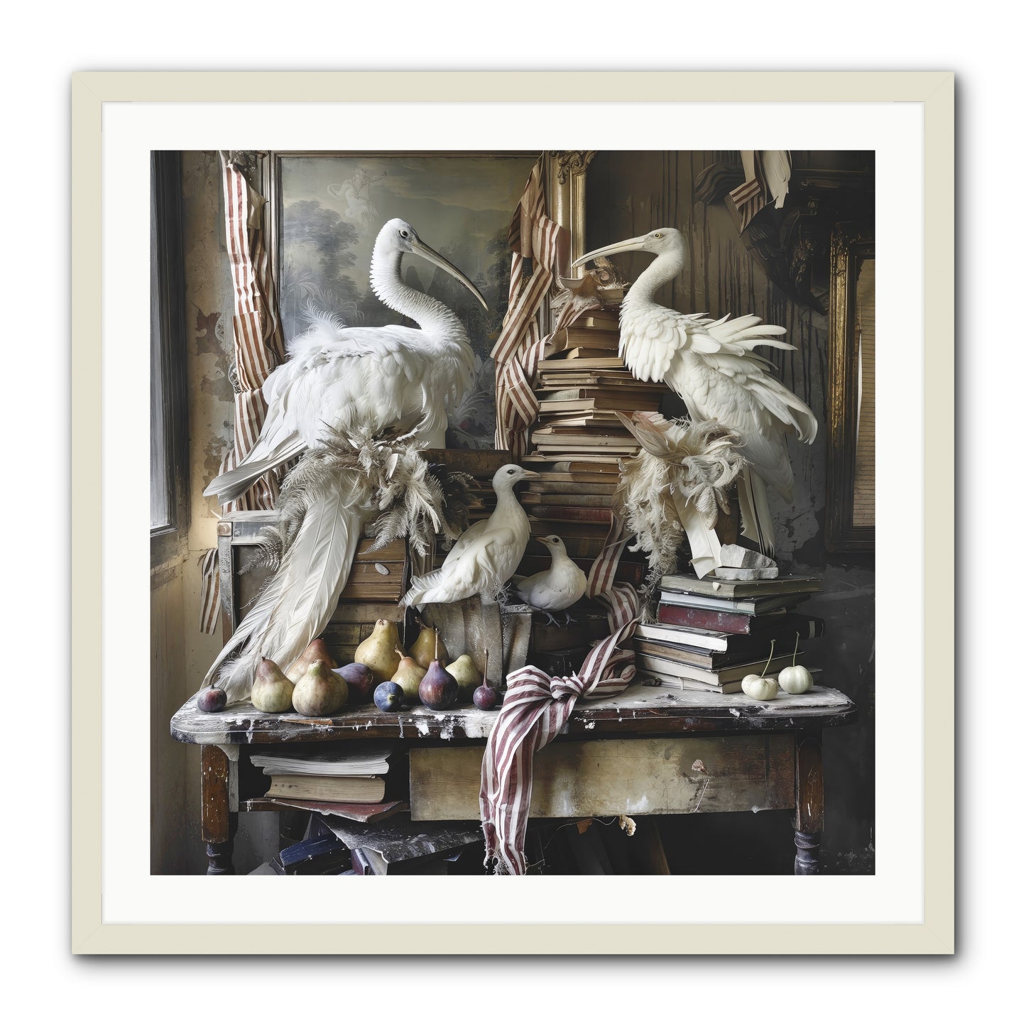 Quills Of Enchanted Epochs -- Framed Print - White 30x30