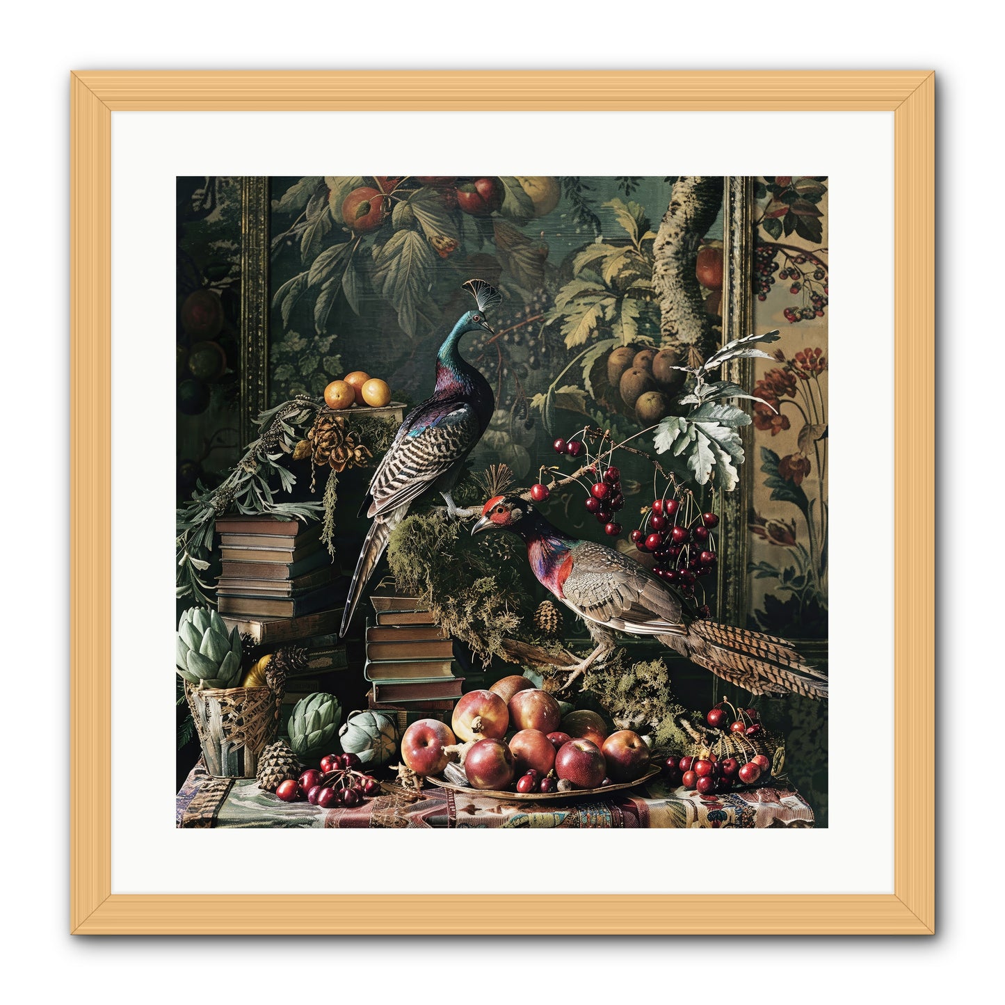 Quills Of The Lost Gardens -- Framed Print - Natural 20x20