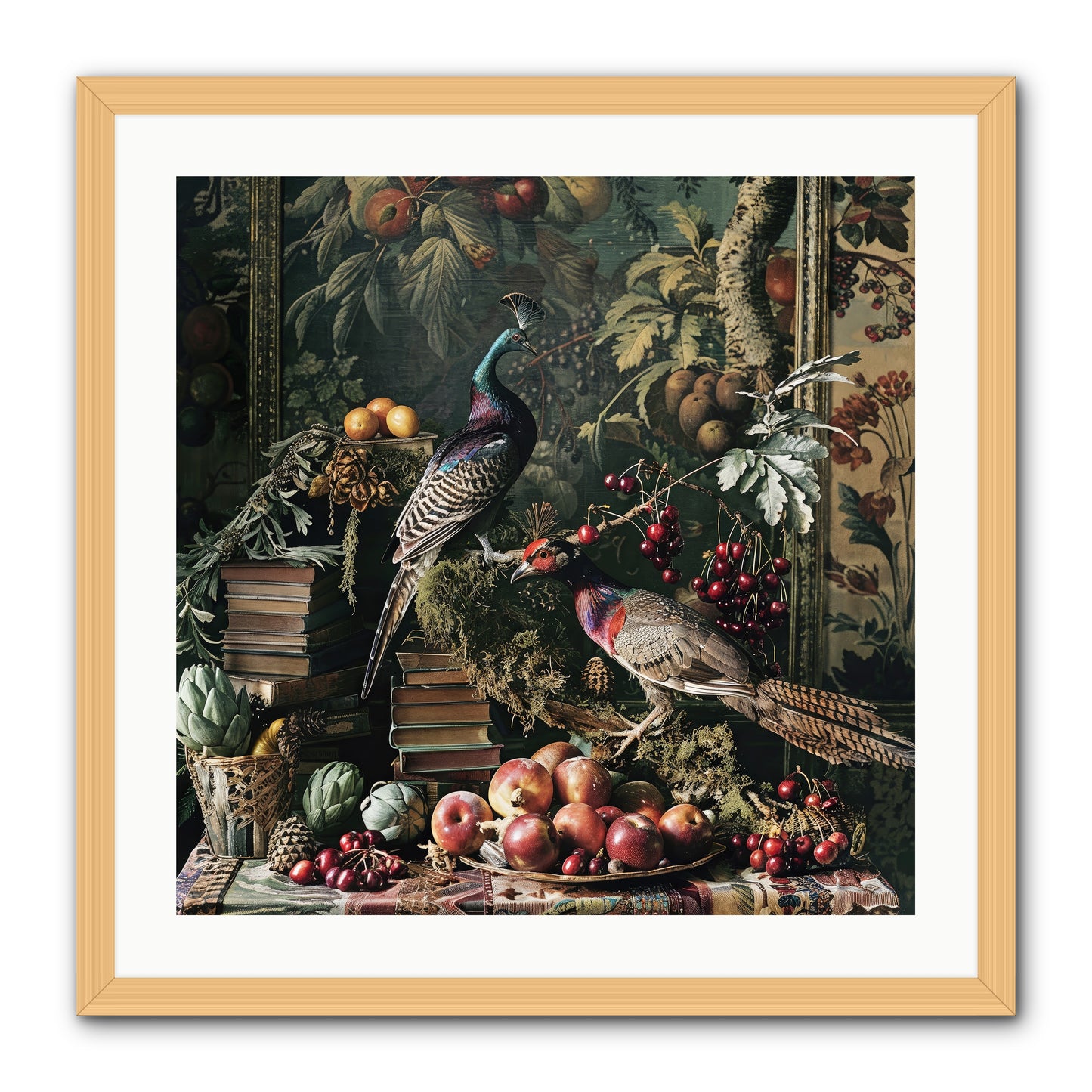 Quills Of The Lost Gardens -- Framed Print - Natural 24x24