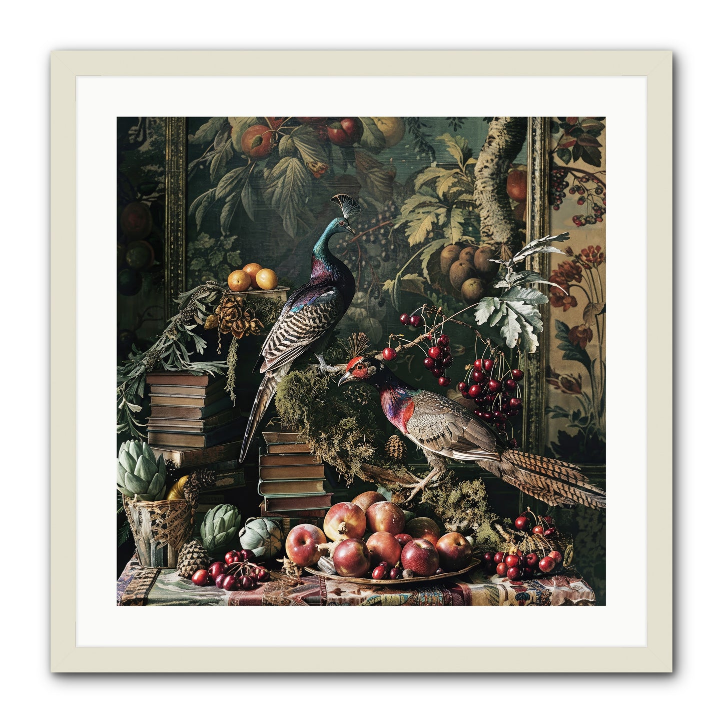Quills Of The Lost Gardens -- Framed Print - White 24x24