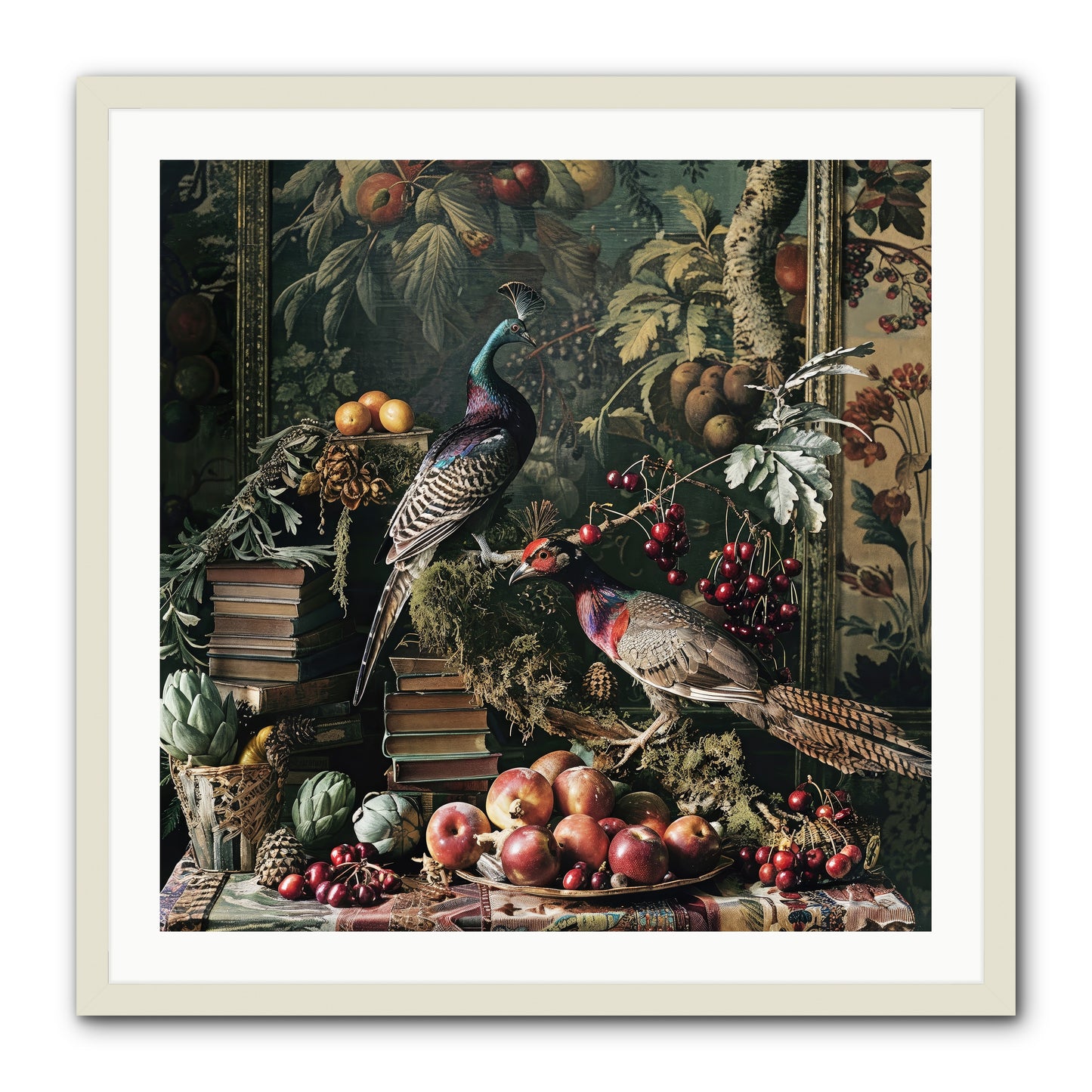 Quills Of The Lost Gardens -- Framed Print - White 30x30