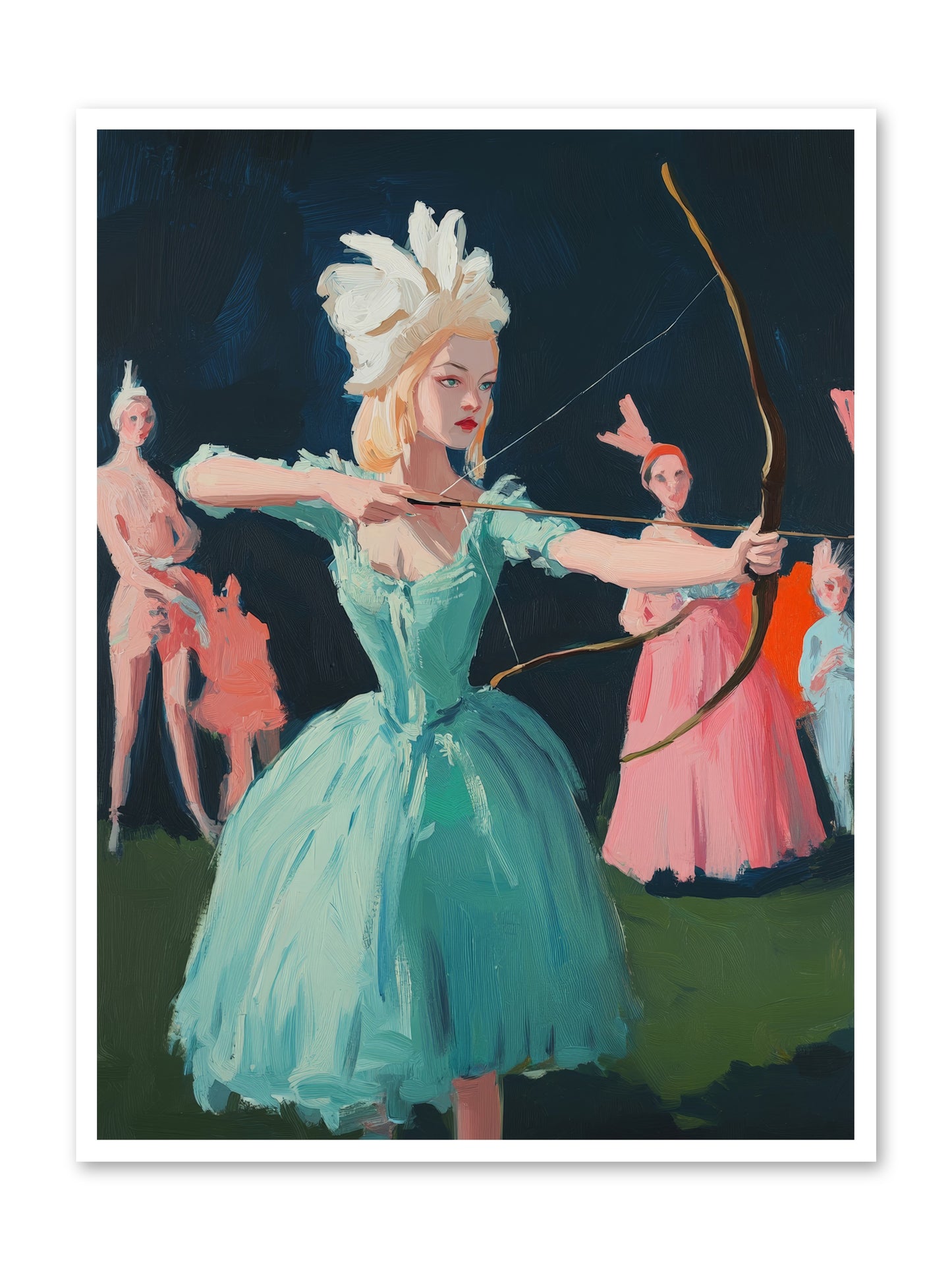 Quiver & CrownRez2 -- Loose Canvas Print 36x48