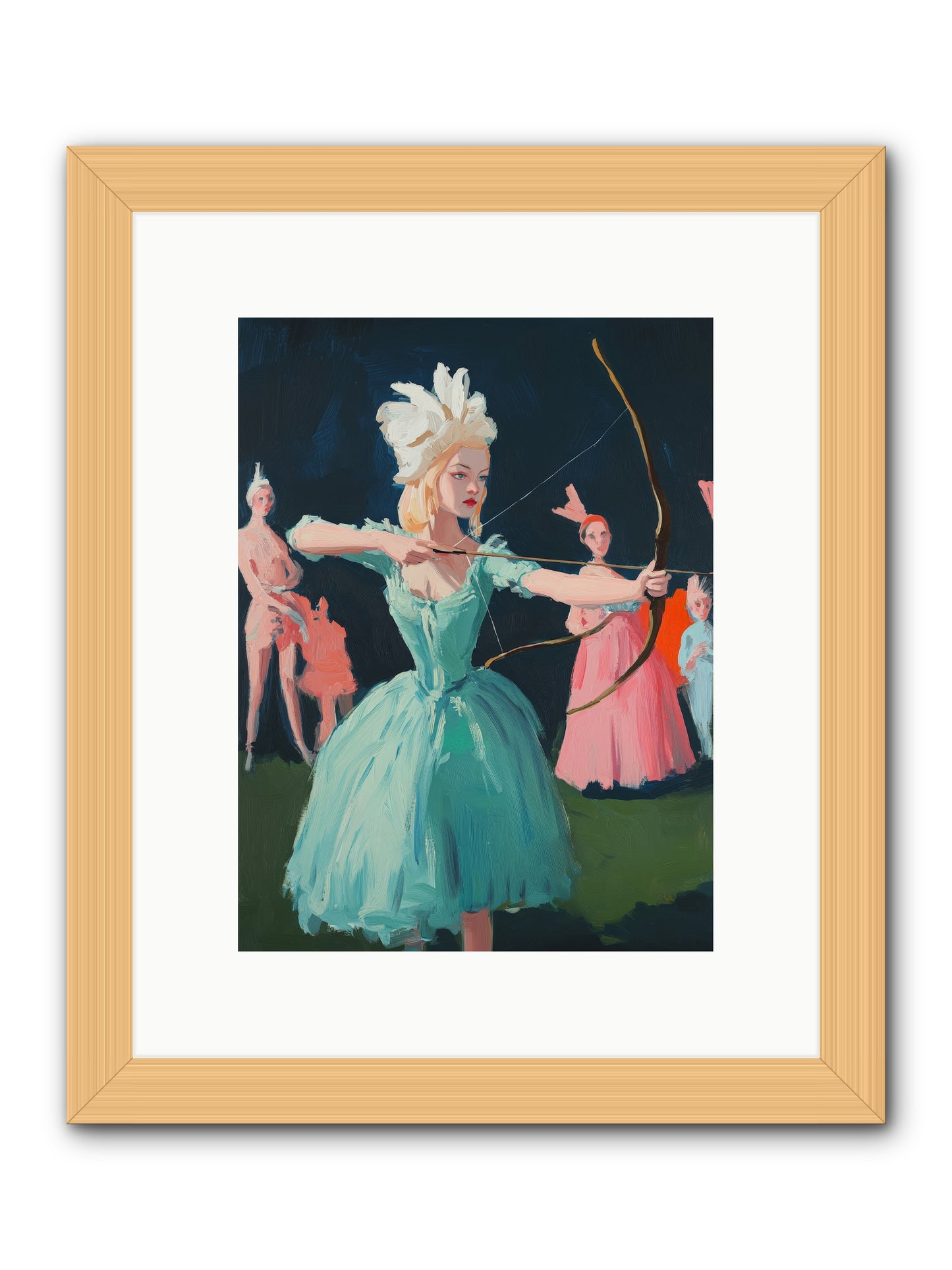 Quiver & CrownRez2 -- Framed Print - Natural 9x12