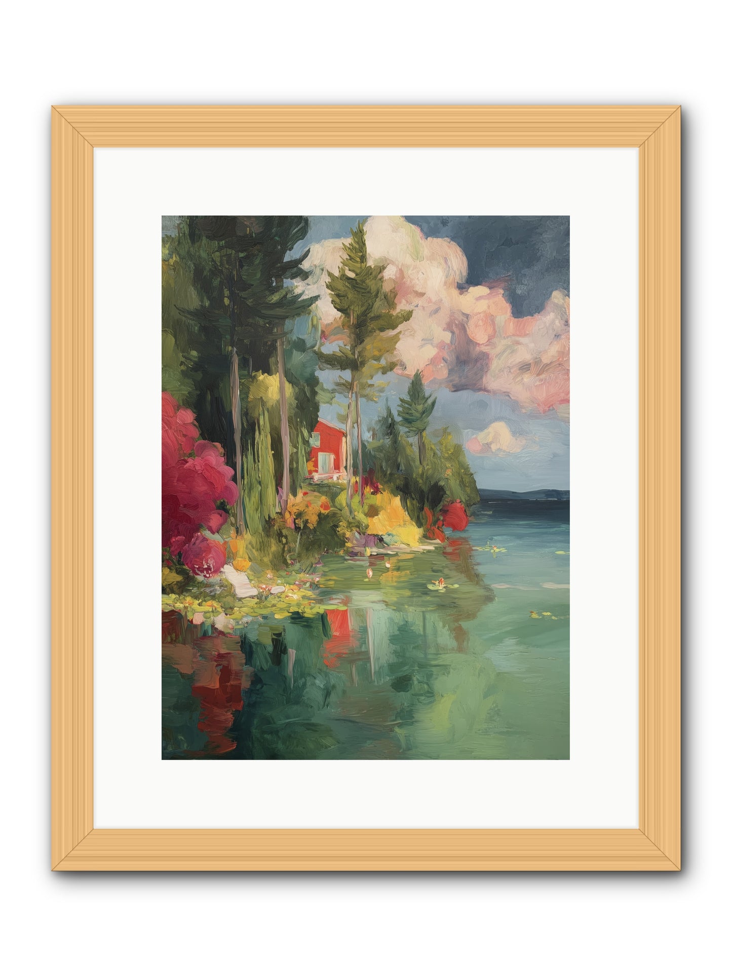 Racing Clouds -- Framed Print - Natural 12x16