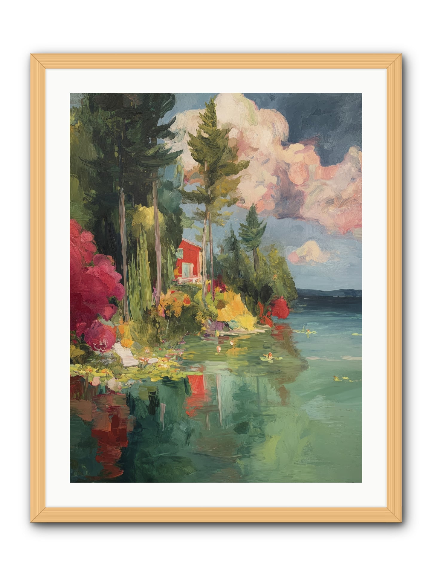 Racing Clouds -- Framed Print - Natural 24x32