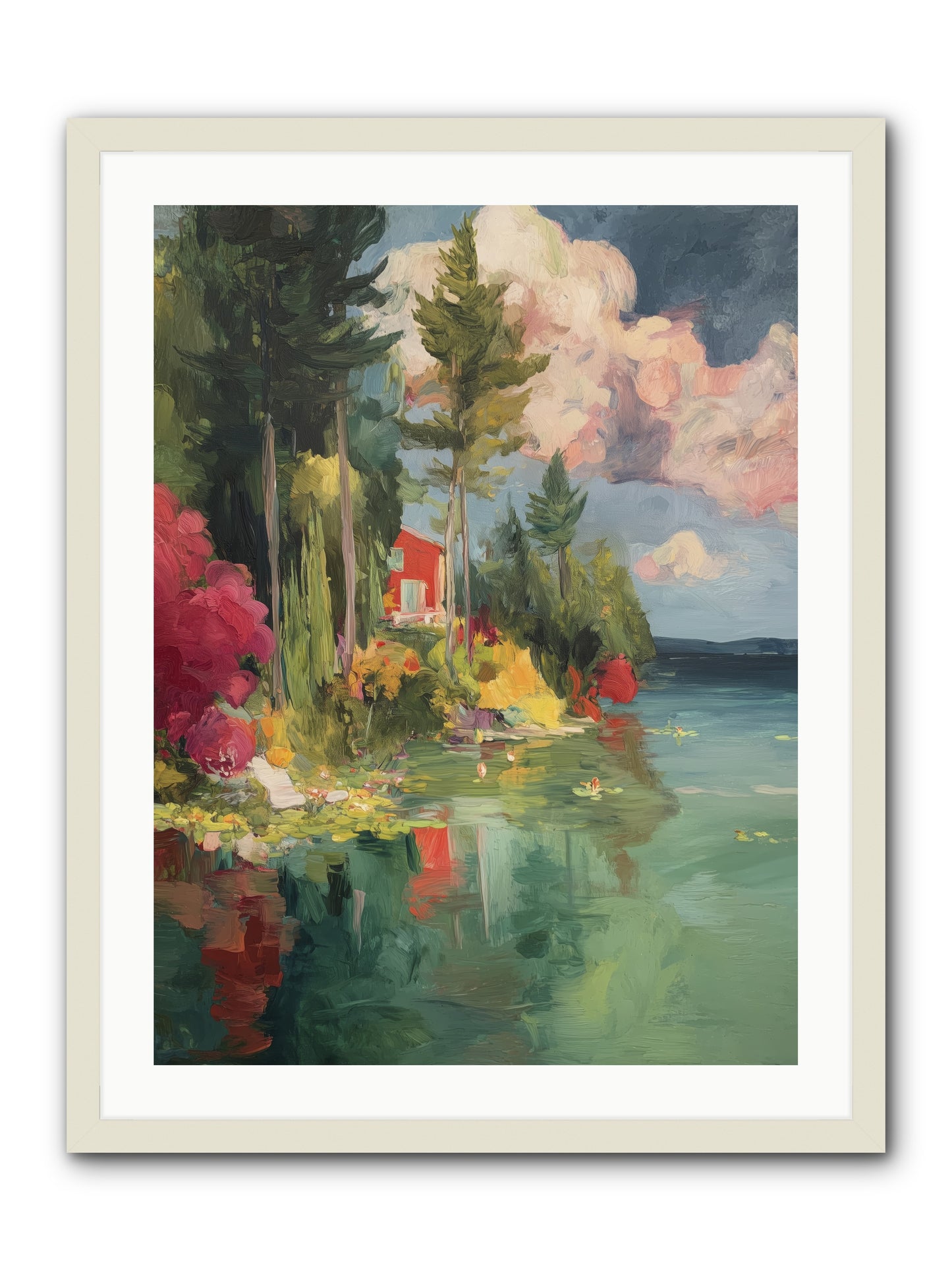 Racing Clouds -- Framed Print - White 24x32