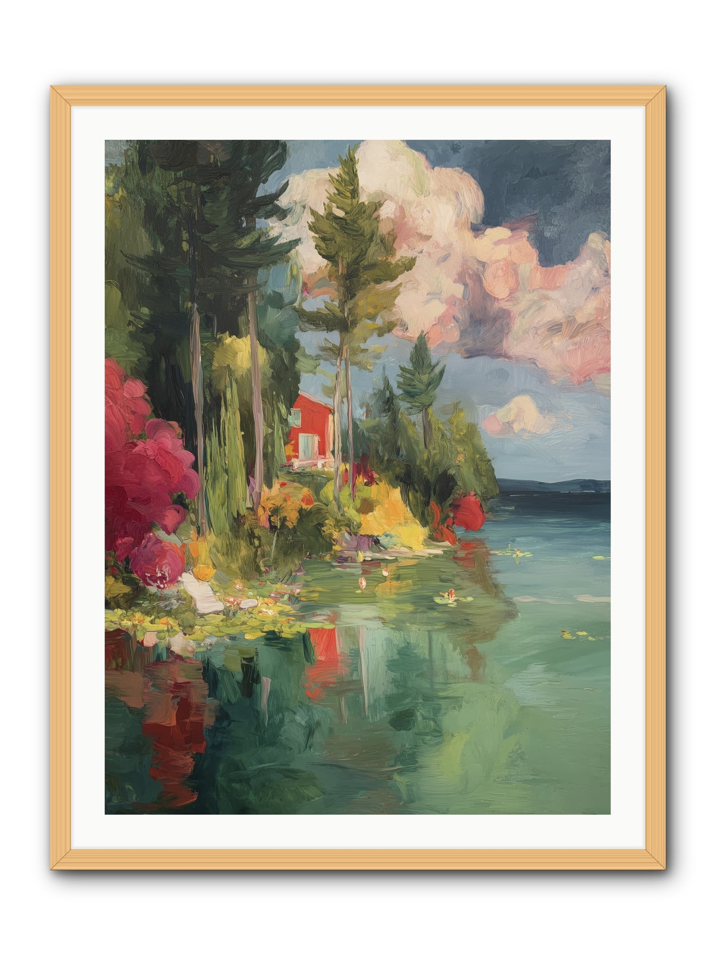 Racing Clouds -- Framed Print - Natural 30x40