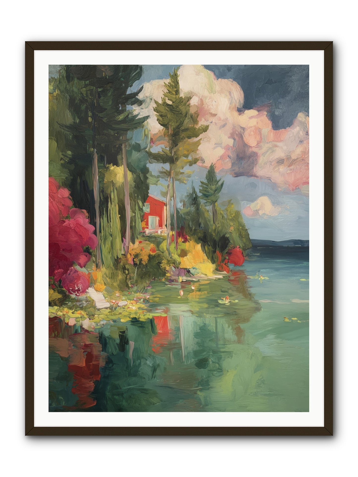 Racing Clouds -- Framed Print - Black 36x48