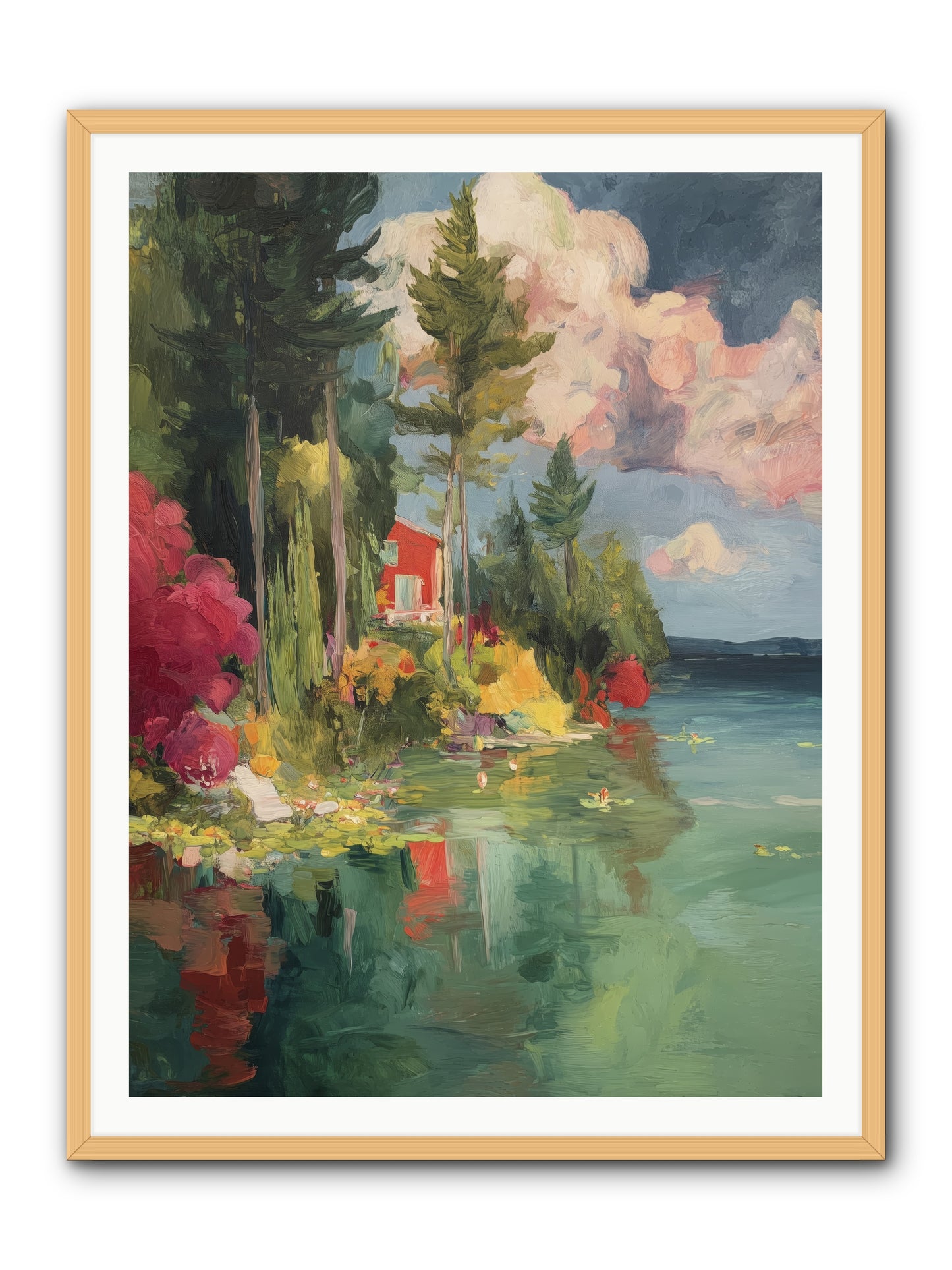 Racing Clouds -- Framed Print - Natural 36x48