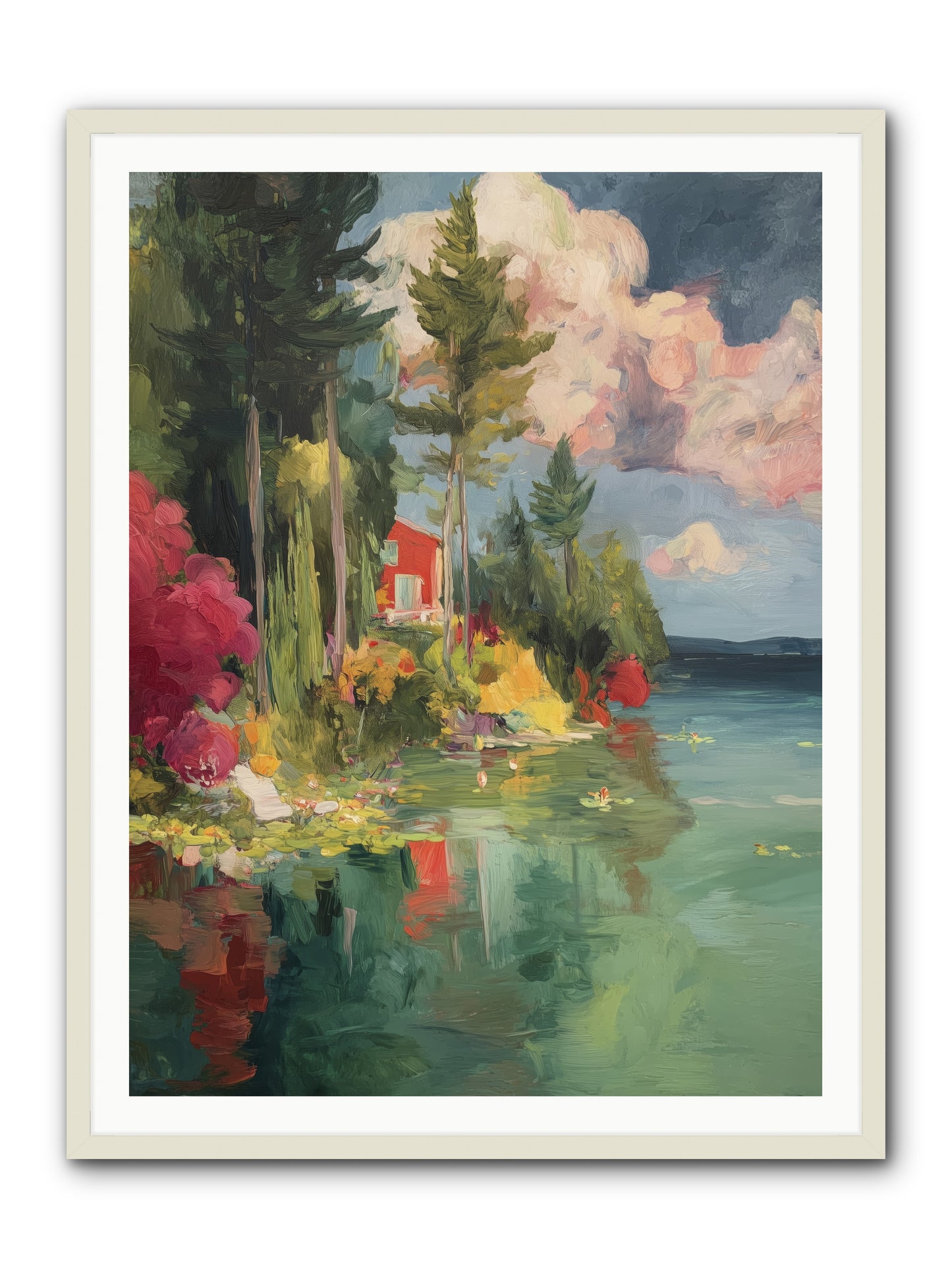 Racing Clouds -- Framed Print - White 36x48
