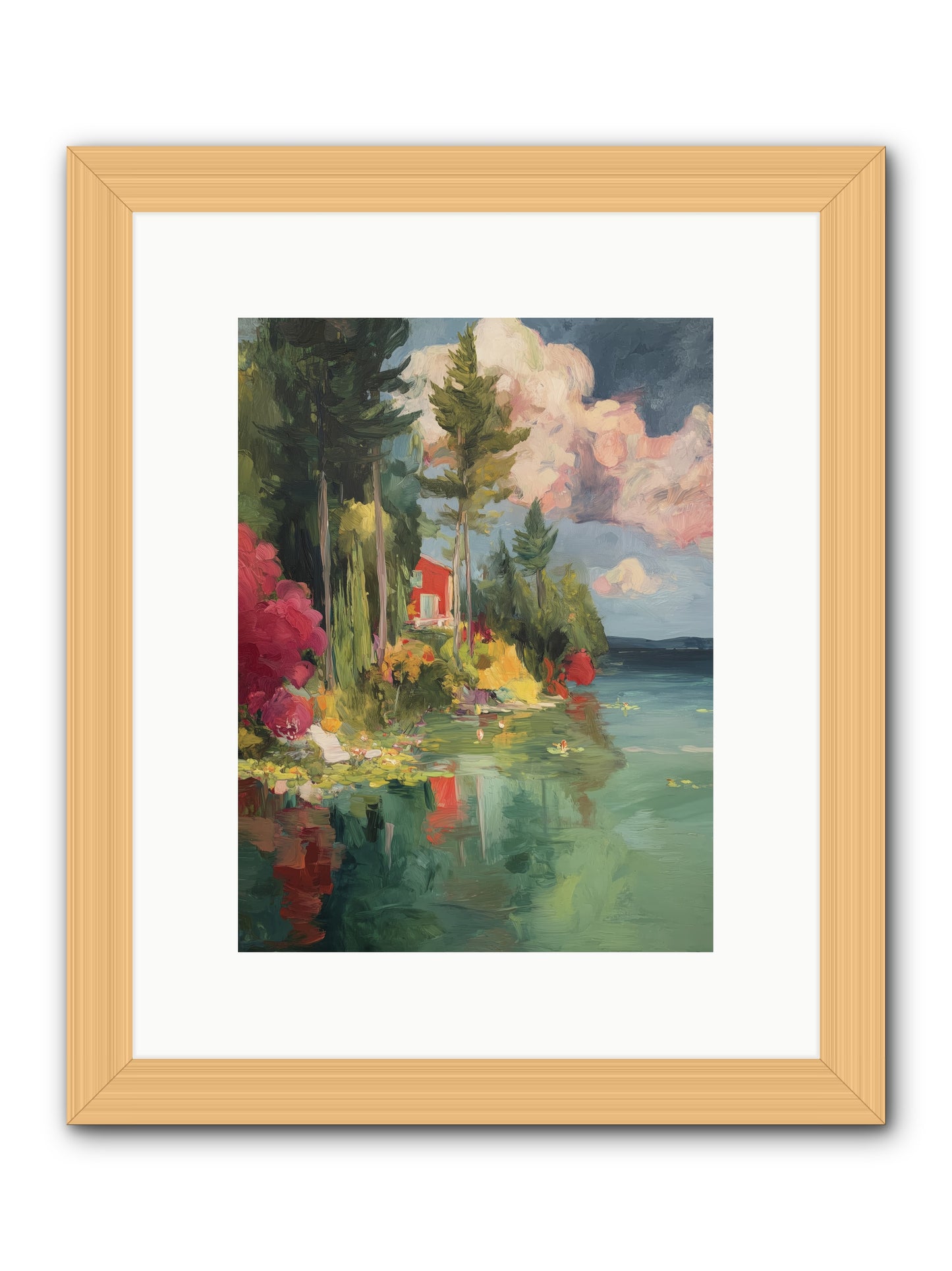 Racing Clouds -- Framed Print - Natural 9x12