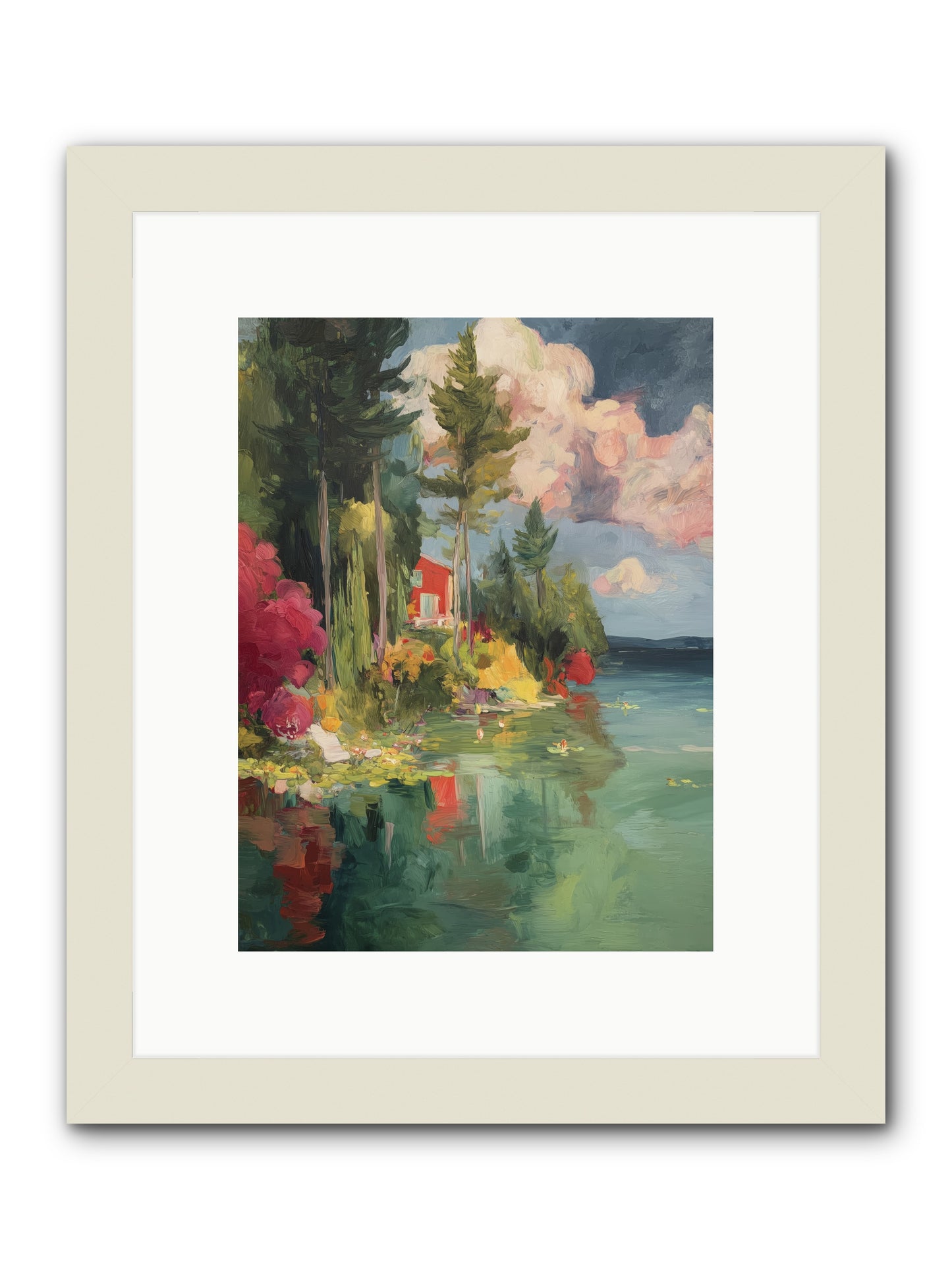Racing Clouds -- Framed Print - White 9x12