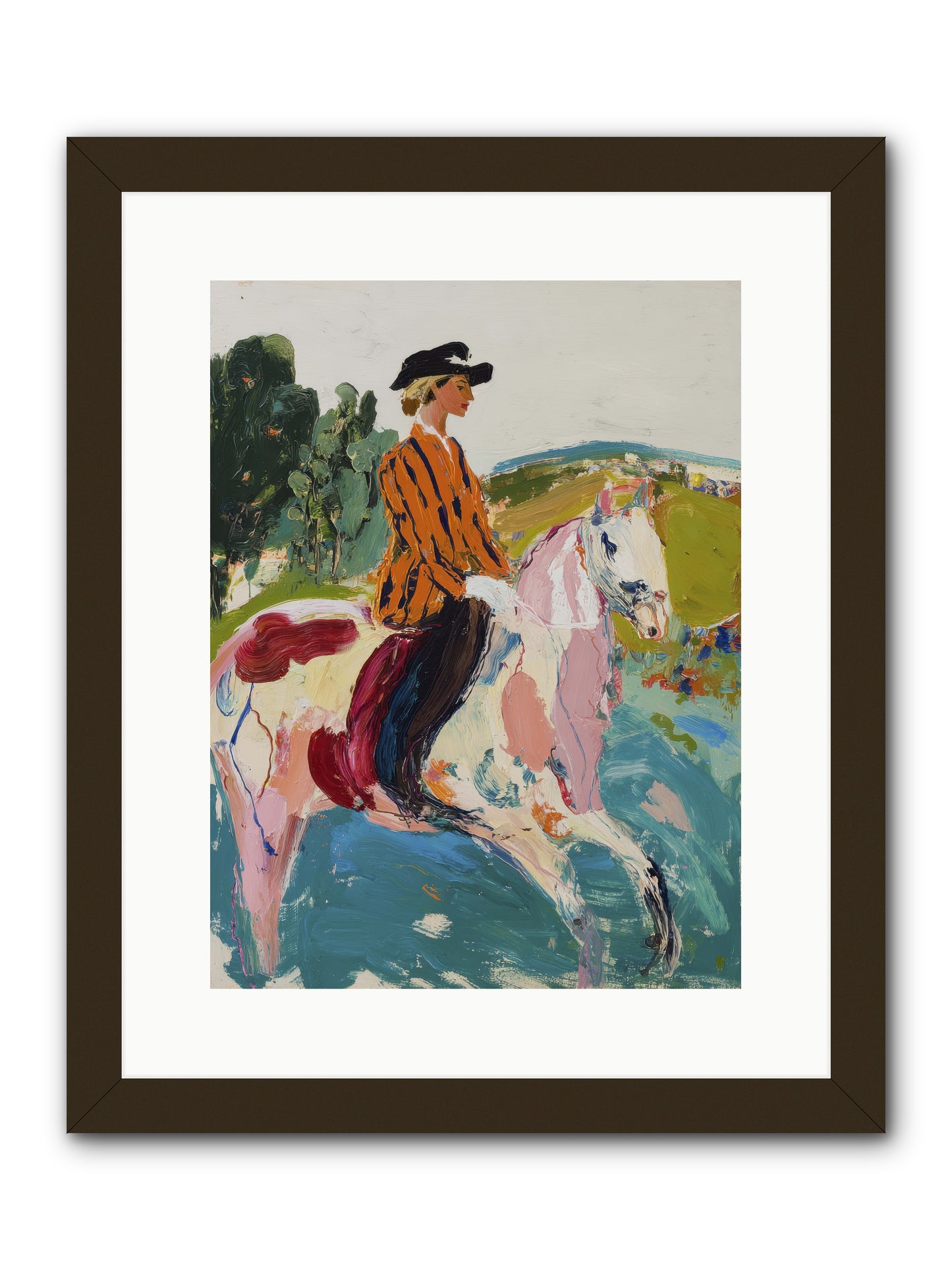 Racing Past Stone & Vine -- Framed Print - Black 12x16