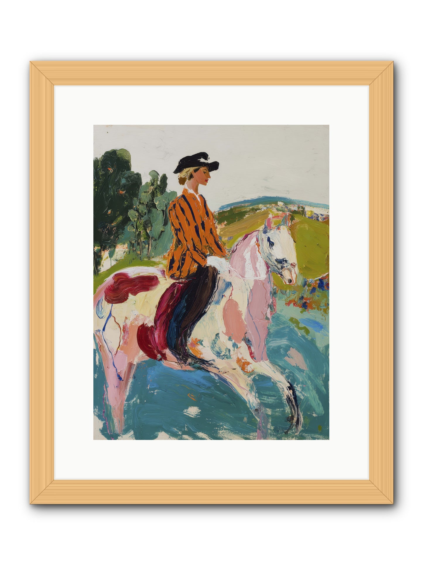 Racing Past Stone & Vine -- Framed Print - Natural 12x16