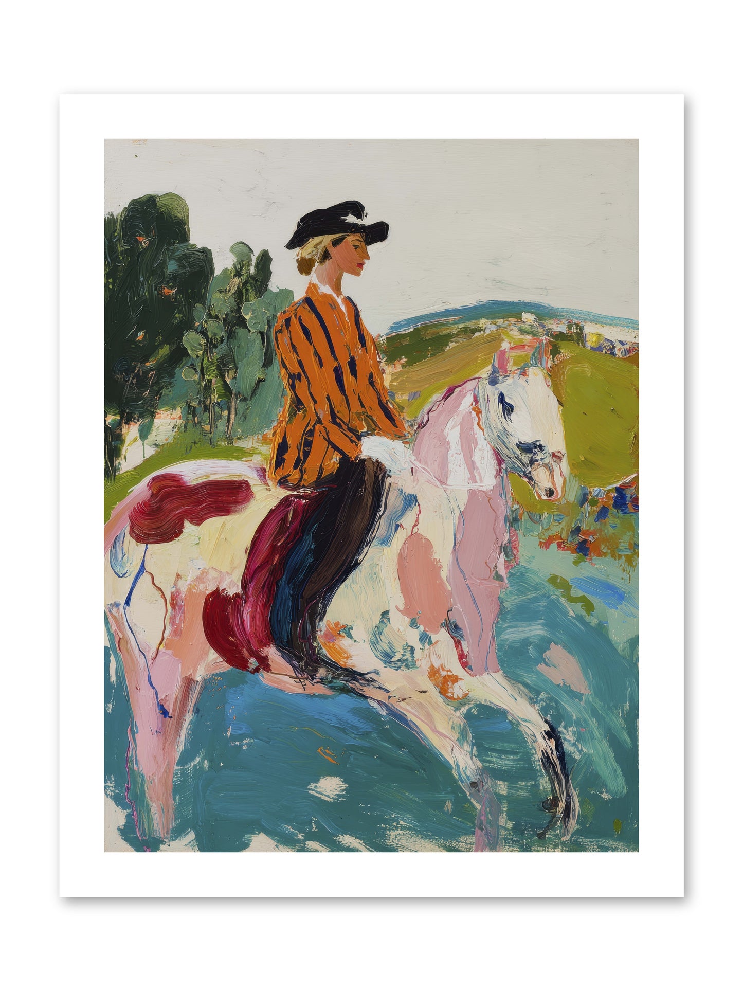Racing Past Stone & Vine -- Loose Canvas Print 12x16