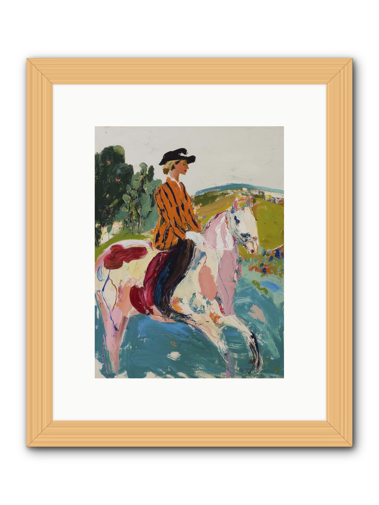 Racing Past Stone & Vine -- Framed Print - Natural 9x12
