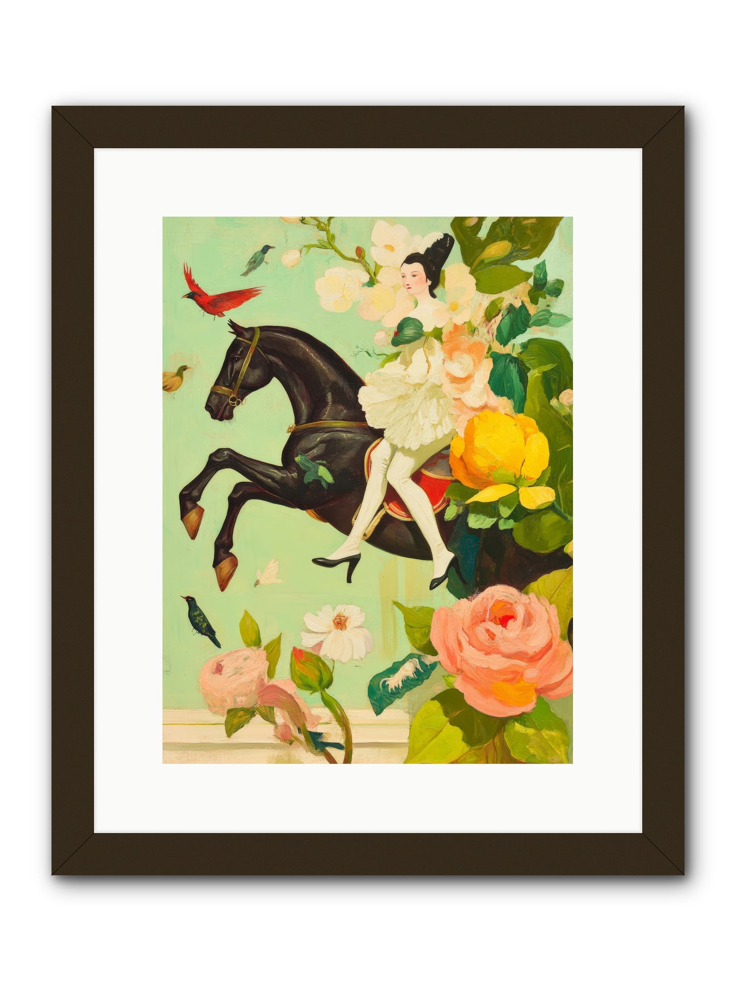 Racing Through BloomRez2 -- Framed Print - Black 12x16
