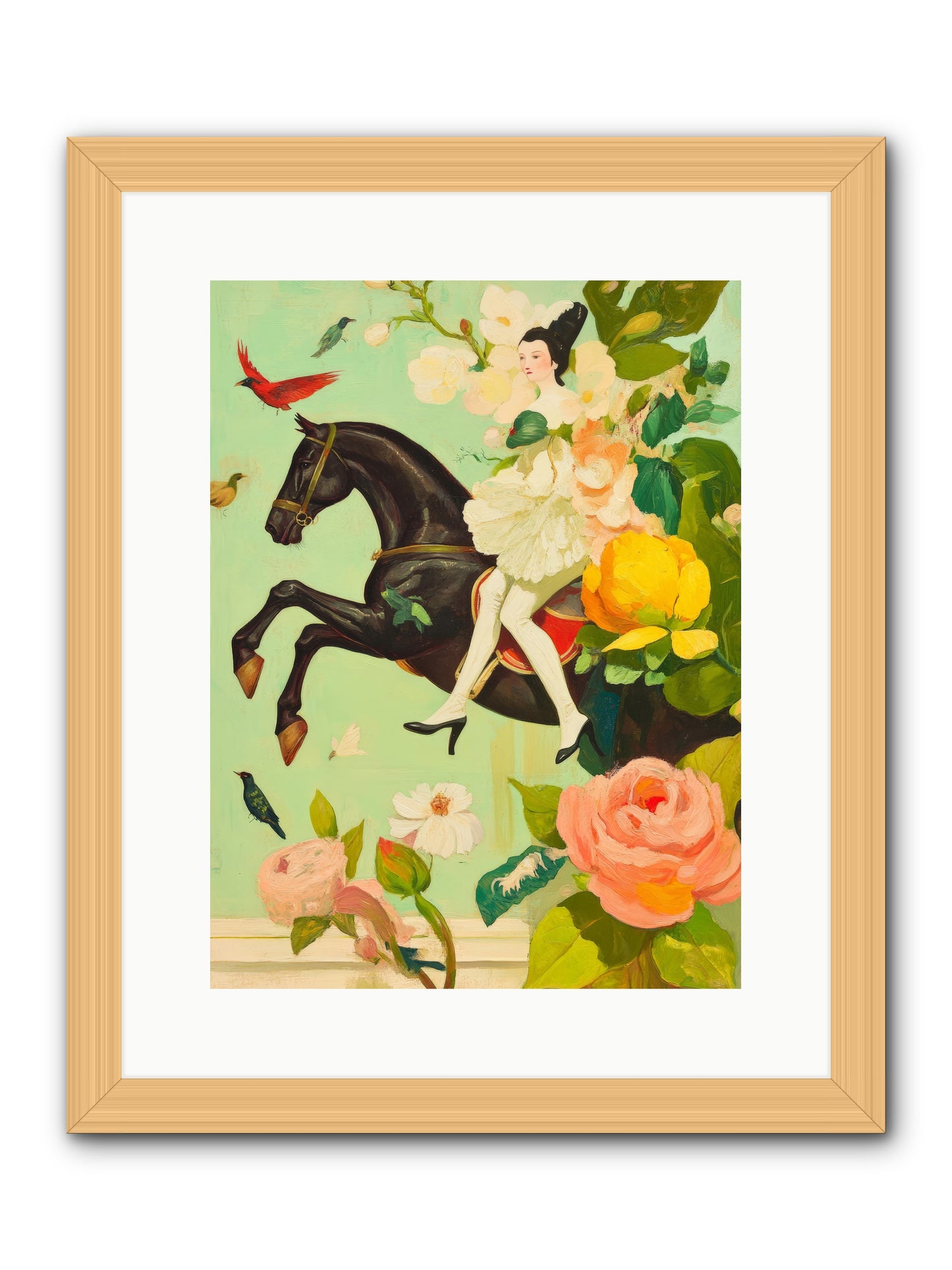 Racing Through BloomRez2 -- Framed Print - Natural 12x16