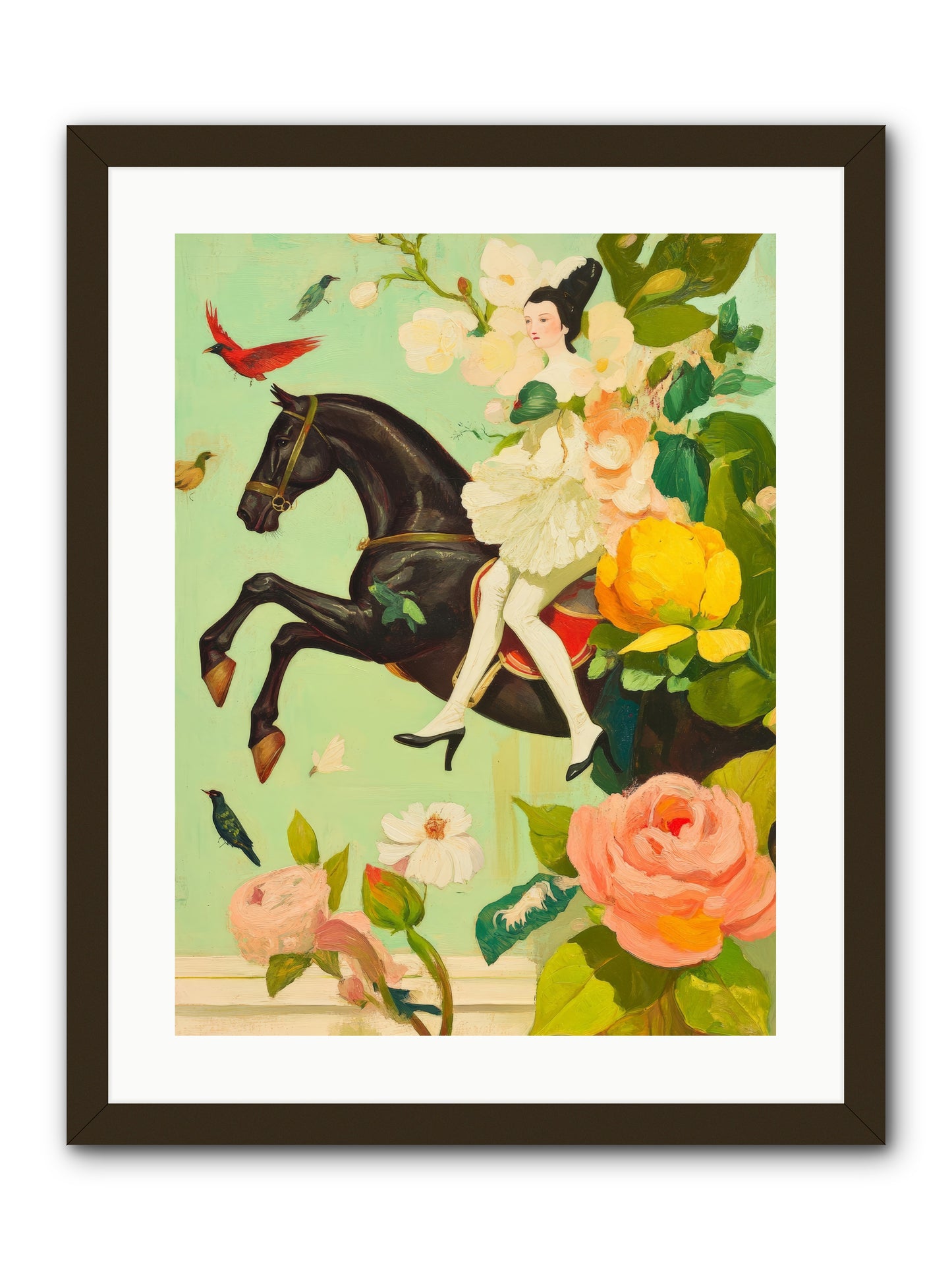 Racing Through BloomRez2 -- Framed Print - Black 18x24