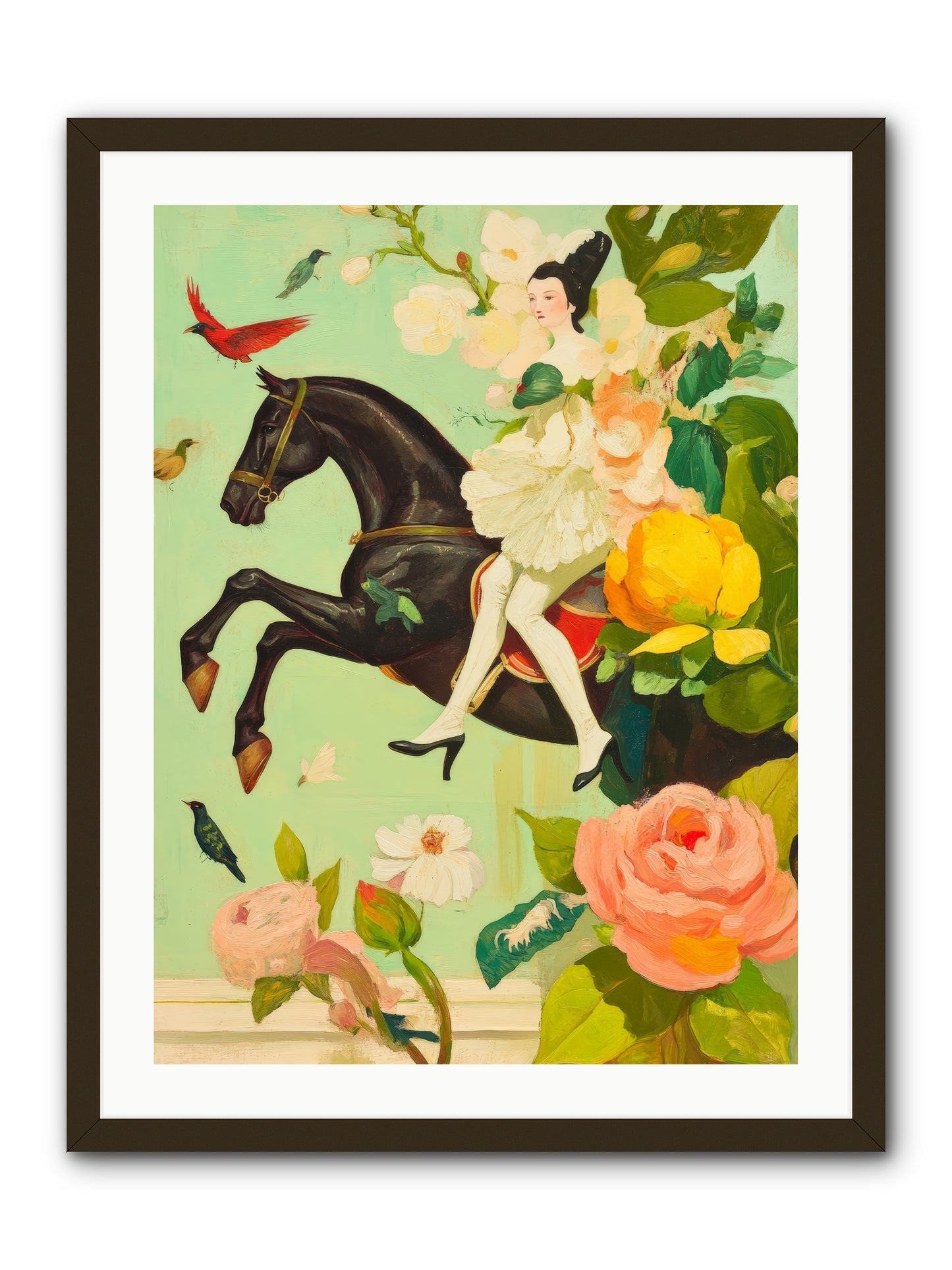 Racing Through BloomRez2 -- Framed Print - Black 24x32
