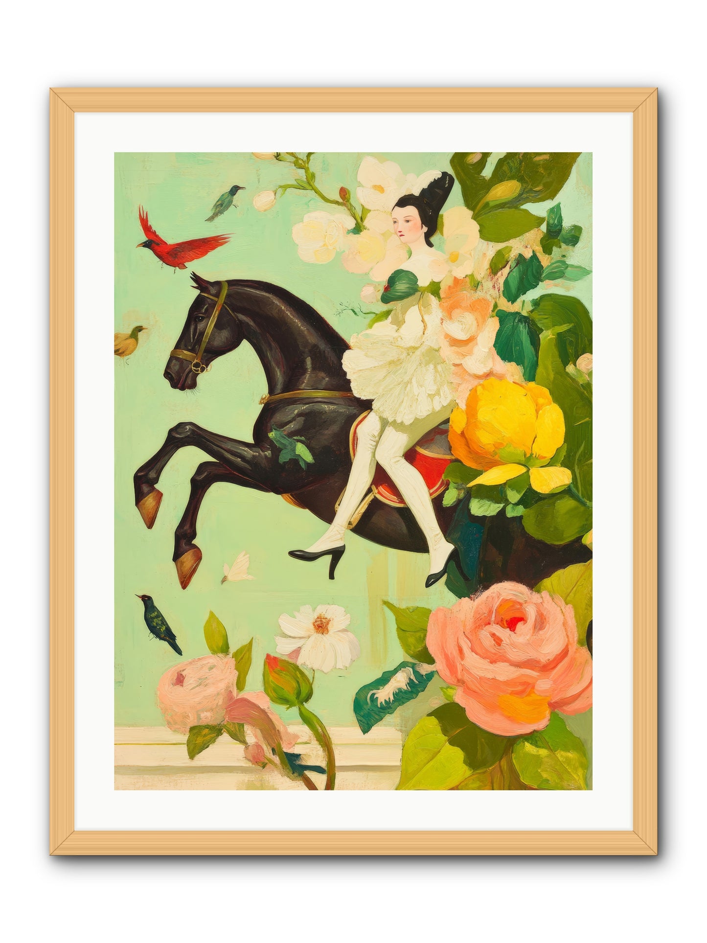Racing Through BloomRez2 -- Framed Print - Natural 24x32