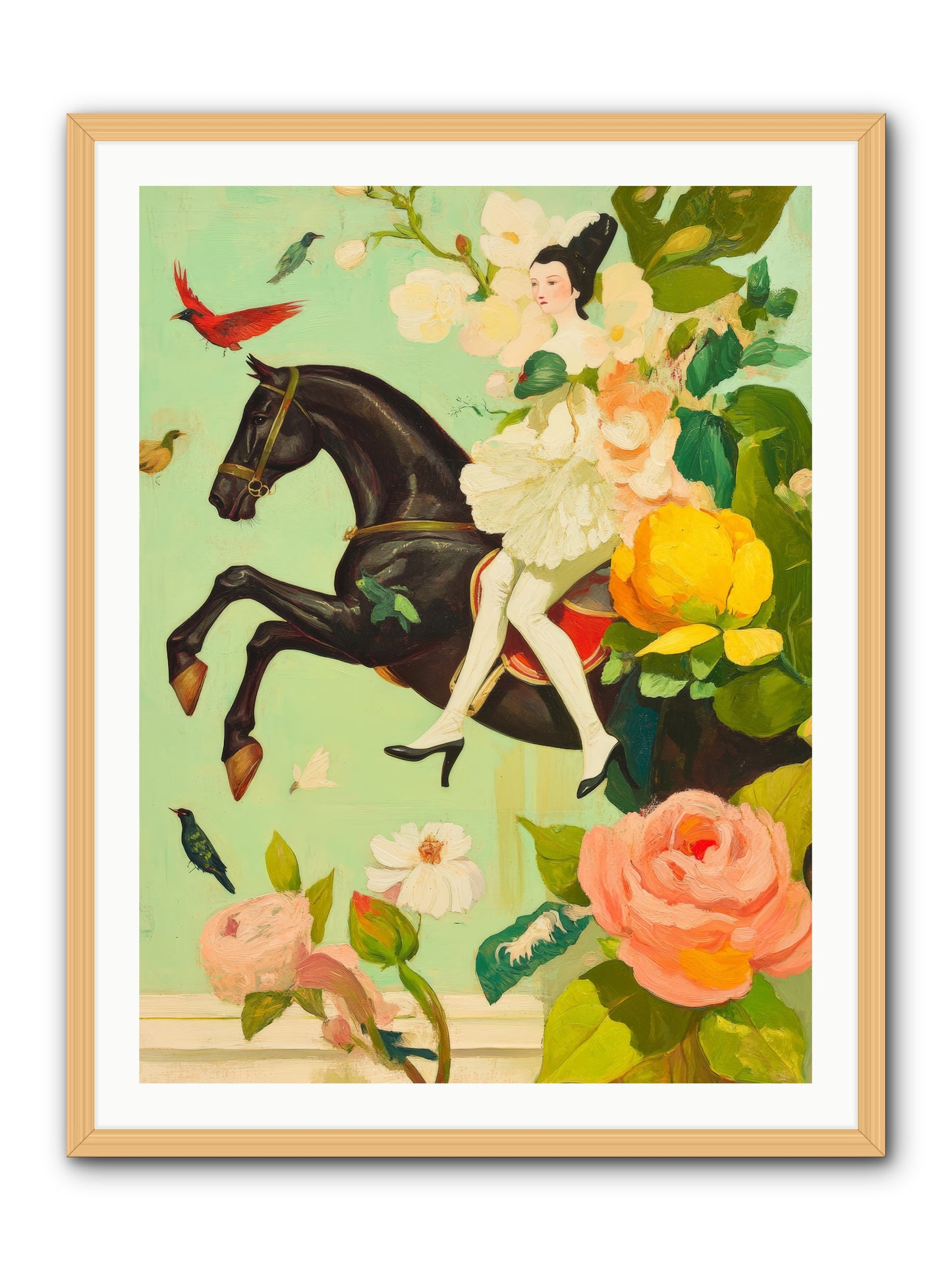 Racing Through BloomRez2 -- Framed Print - Natural 30x40